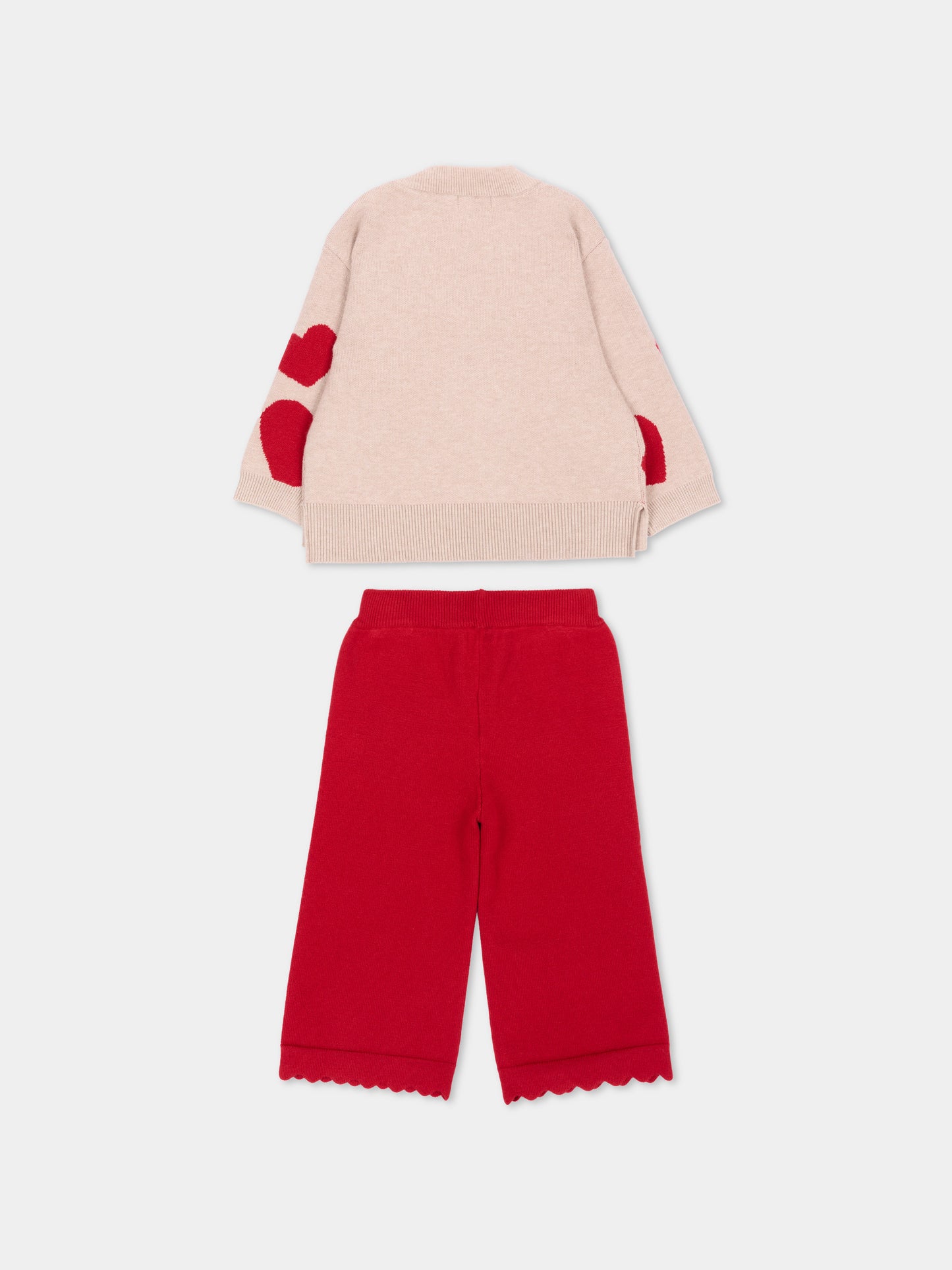 Completo sportivo rosso per neonata con cuori,Mayoral,2556 041