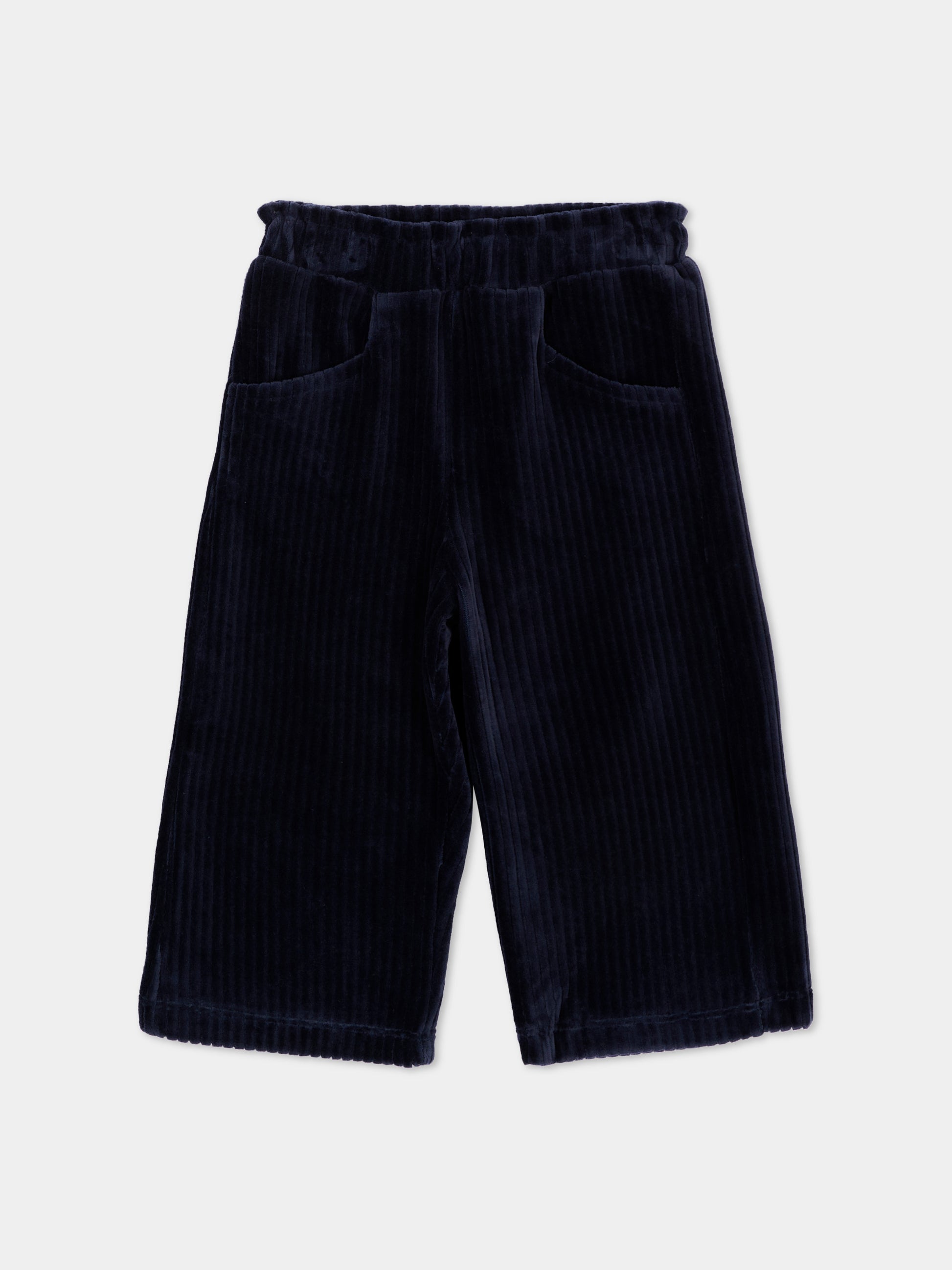 Pantaloni casual blu per neonata in velluto,Mayoral,2537 034