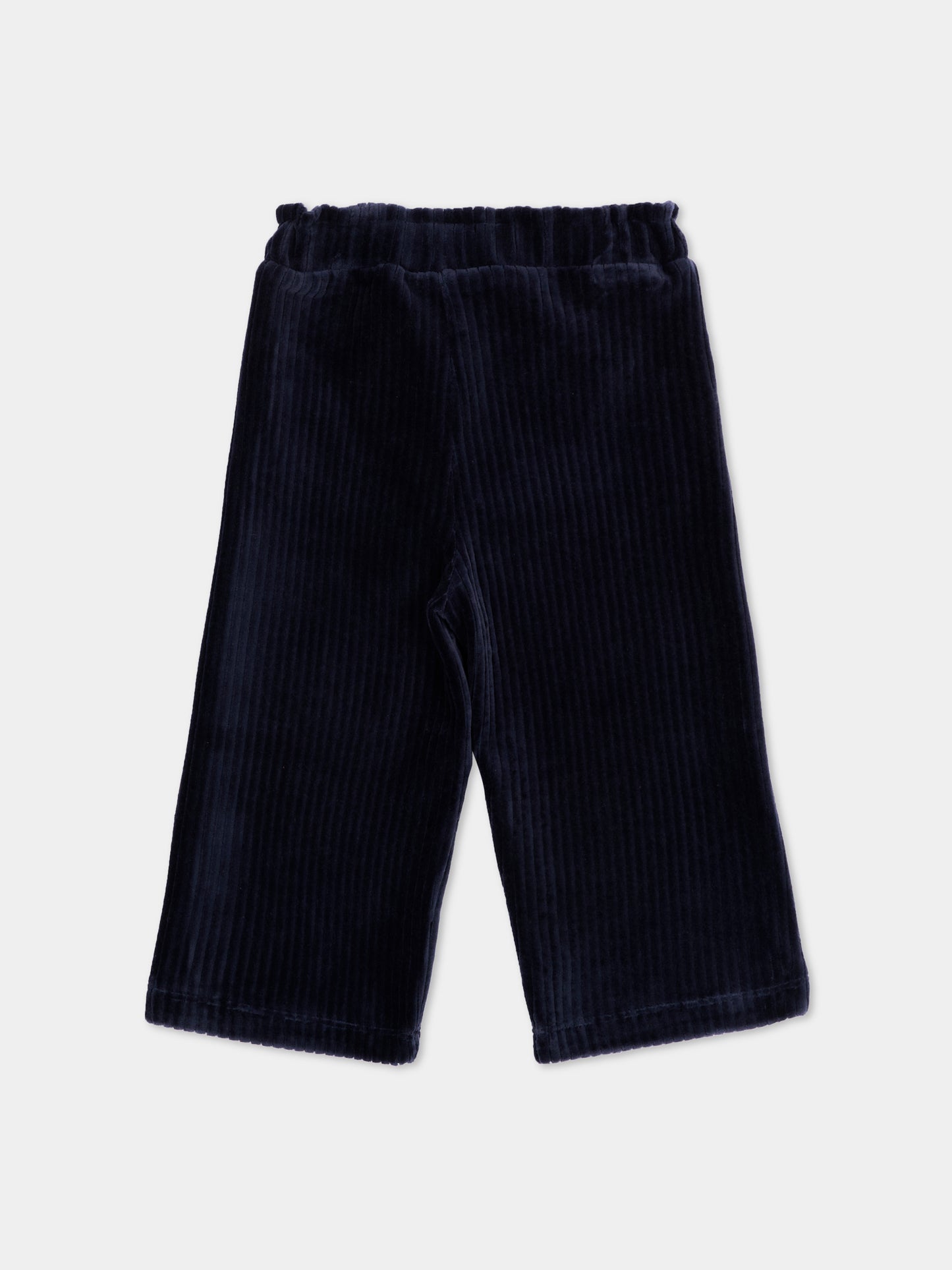 Pantaloni casual blu per neonata in velluto,Mayoral,2537 034