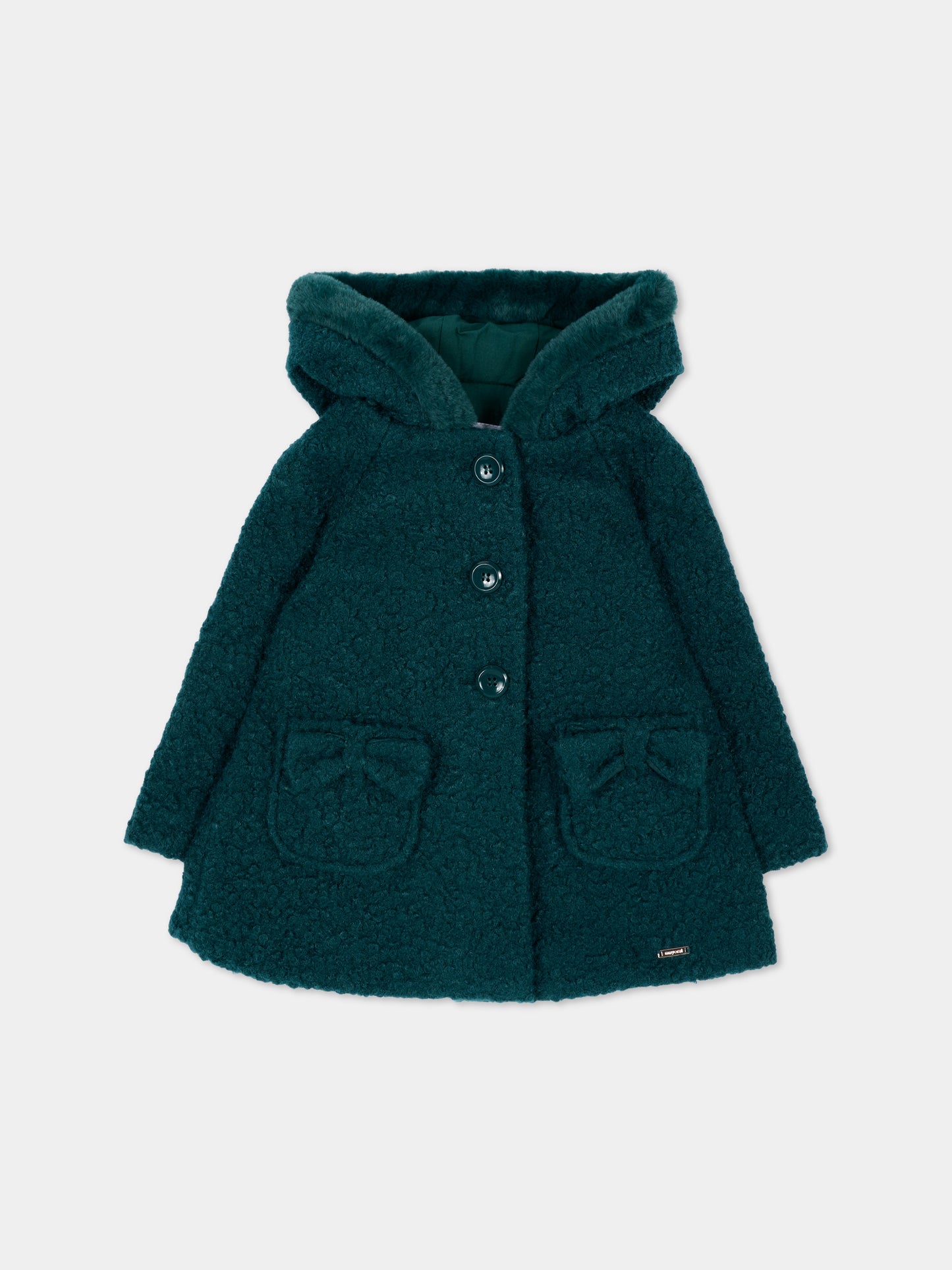 Cappotto verde per neonata con fiocchi,Mayoral,2436 080