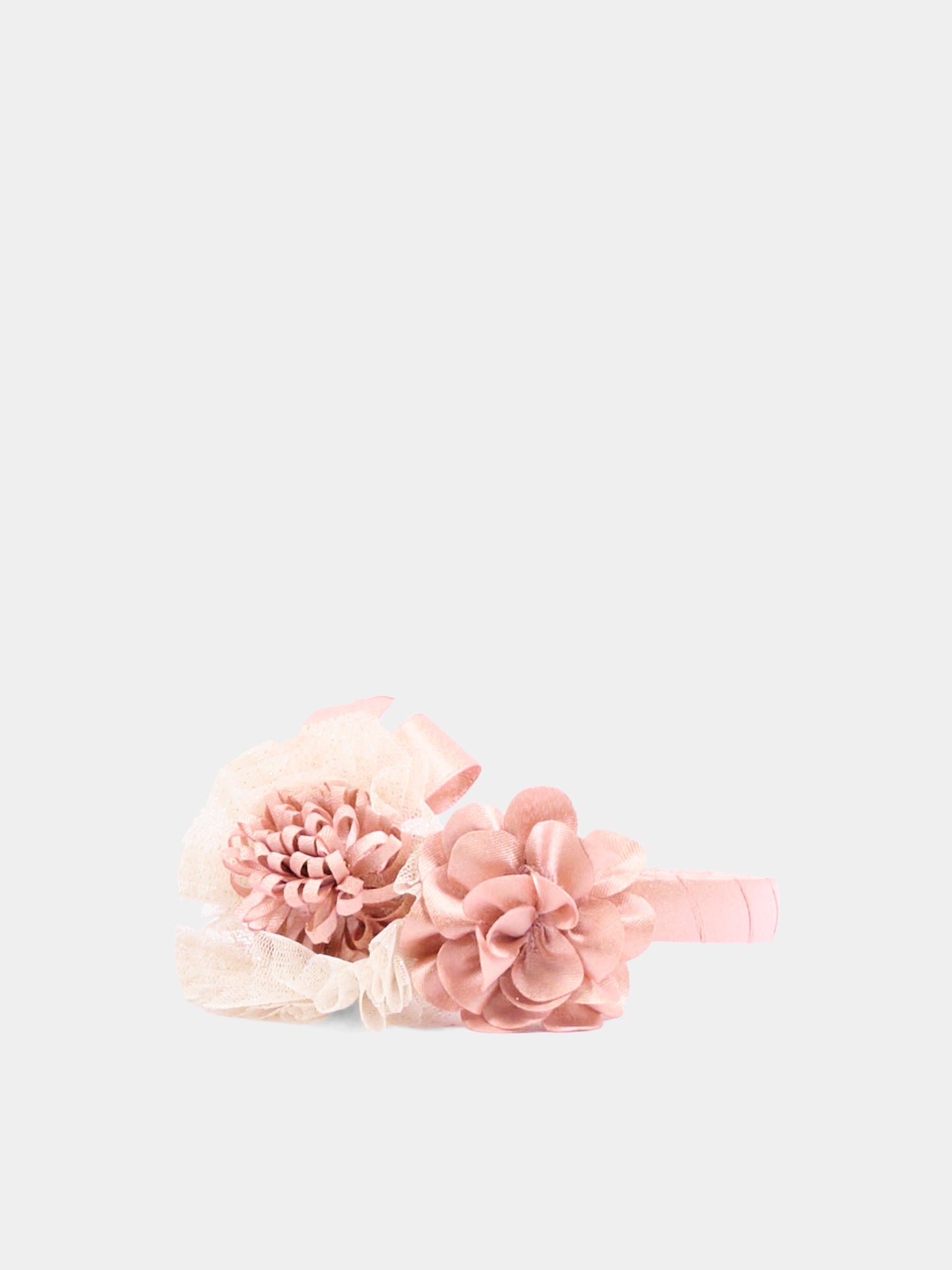 Cerchietto rosa per neonata con fiori,Mayoral,10264 042