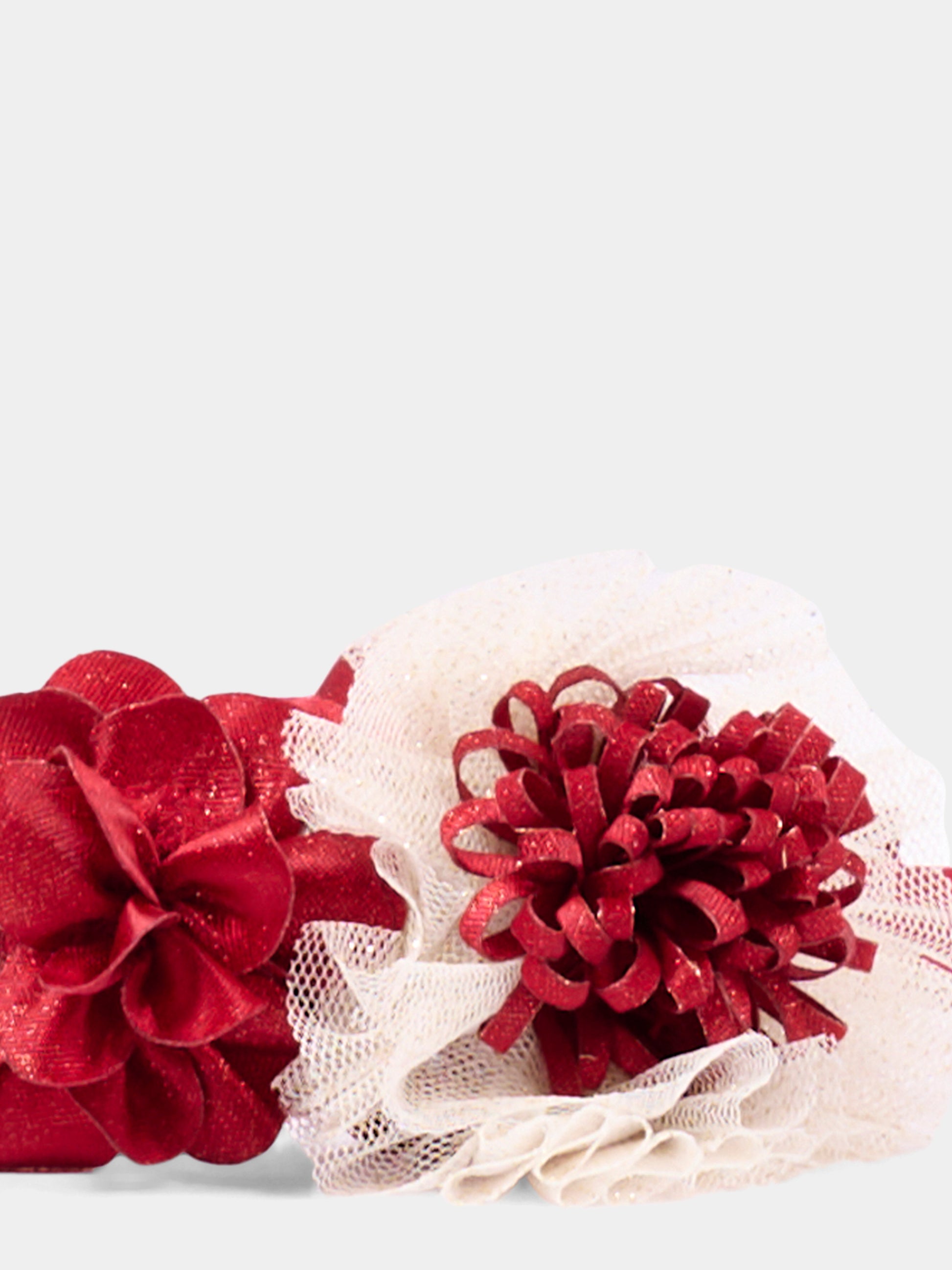 Cerchietto rosso per neonata con fiori,Mayoral,10264 044