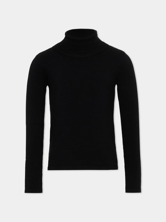 Col roulé noir pour fille