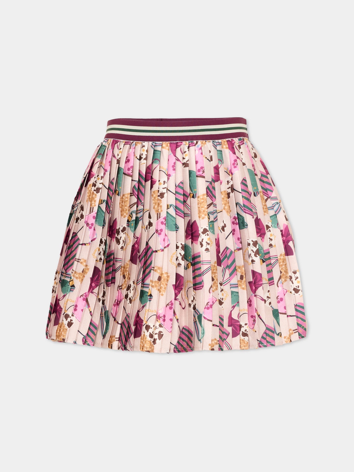 Gonna multicolor per bambina plissé,Mayoral,4903 082