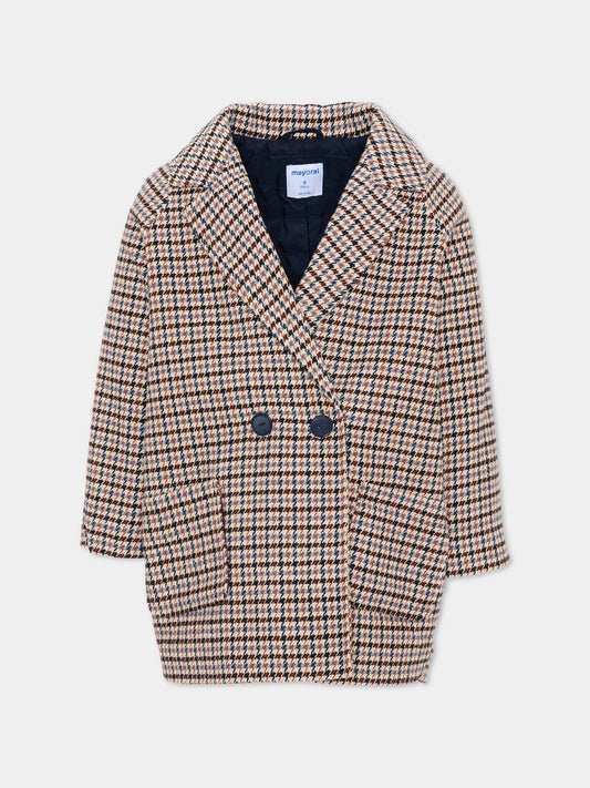 Cappotto multicolor pied de poule perbambina,Mayoral,4414 025