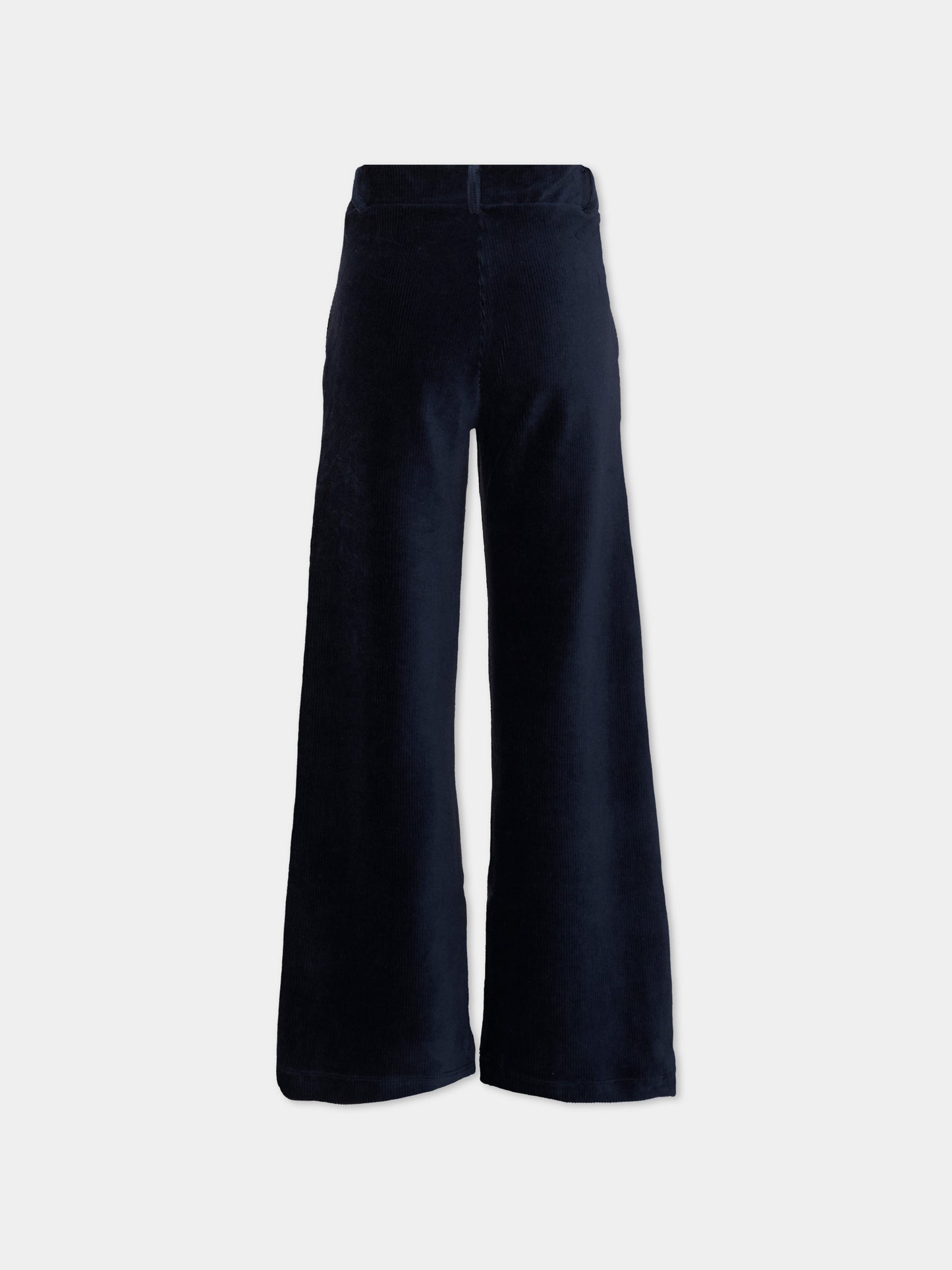 Pantaloni blu per bambina in velluto,Mayoral,4524 072