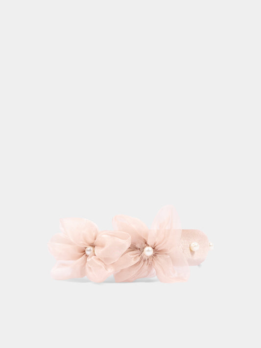 Cerchietto beige per bambina con fiori,Mayoral,10314 013