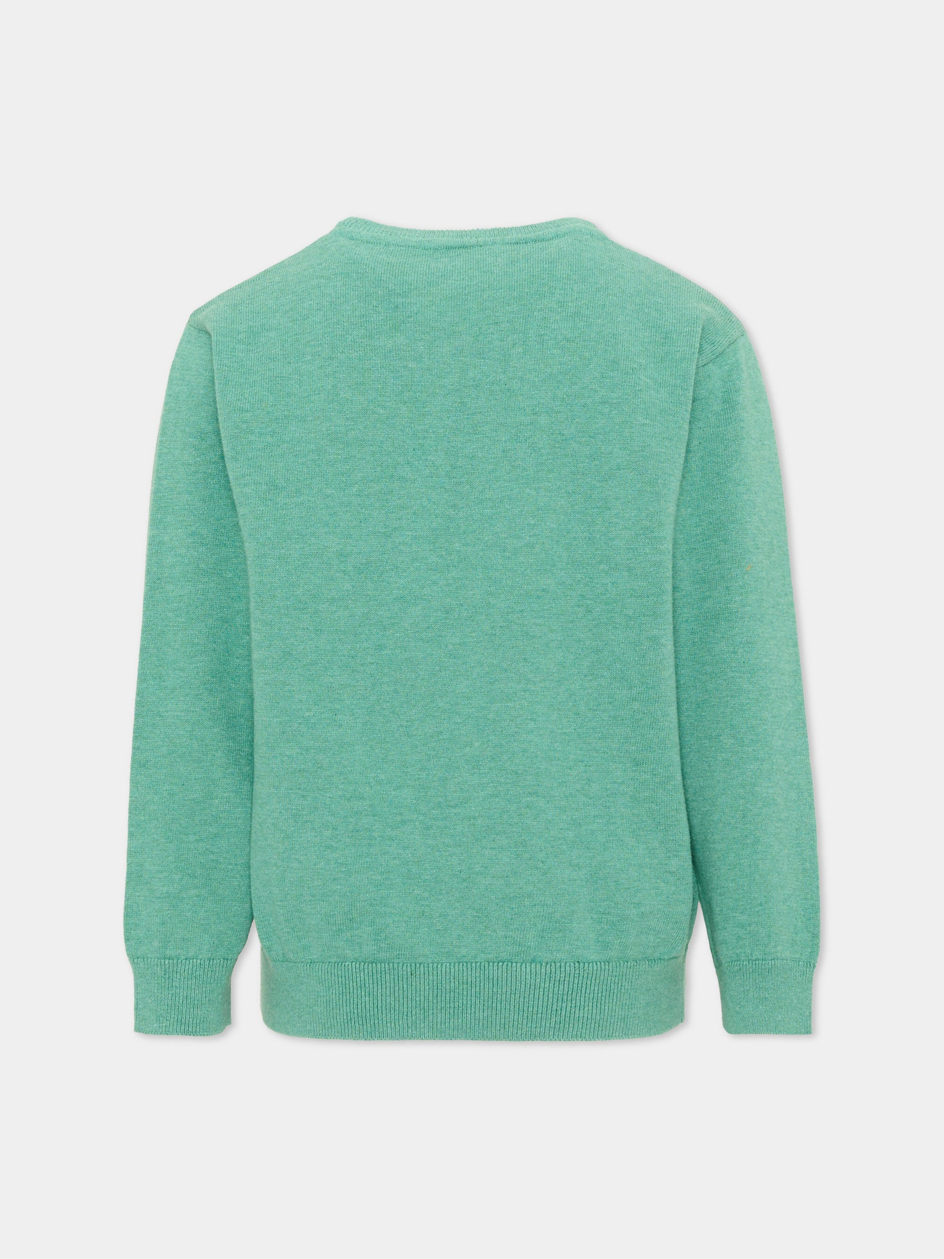 Maglione verde per bambino con logo,Mayoral,323 022