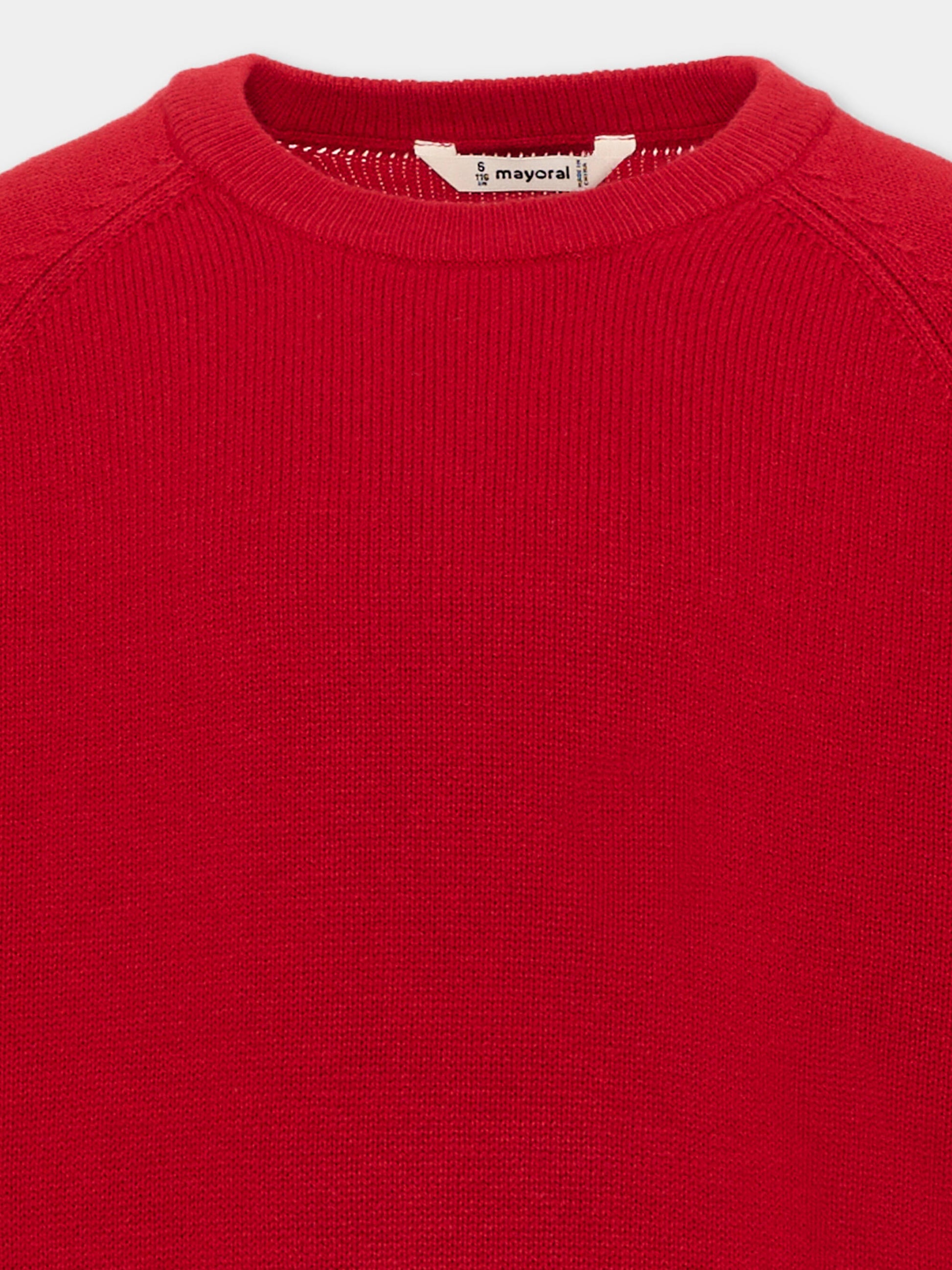 Maglione rosso per bambino con logo,Mayoral,311 010