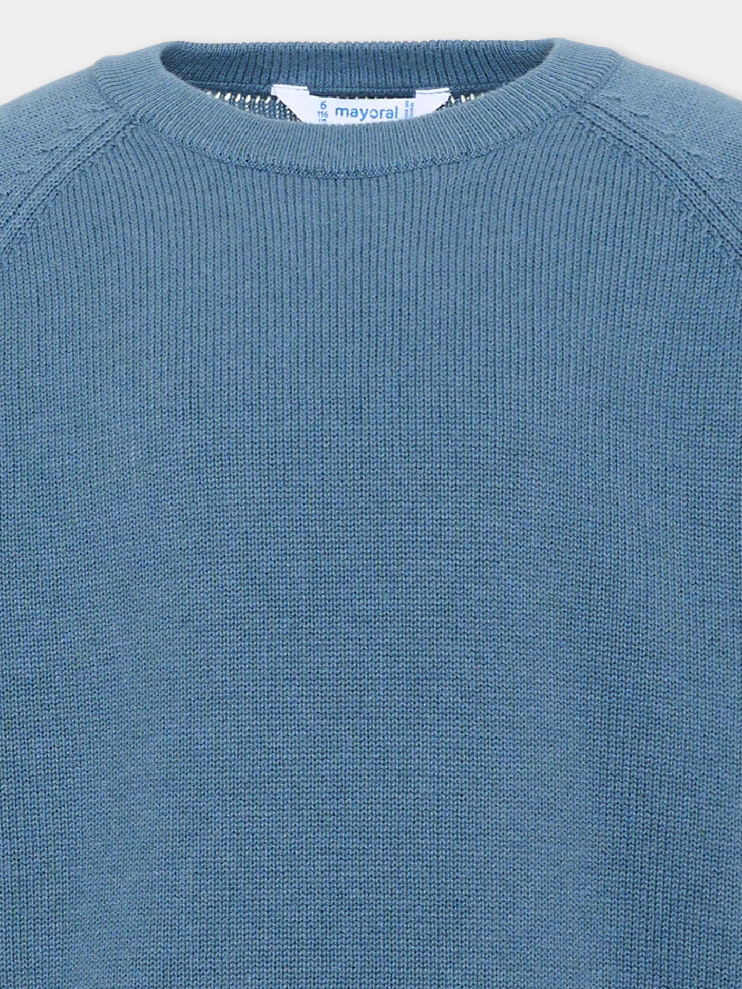 Maglione azzurro per bambino con logo,Mayoral,311 011