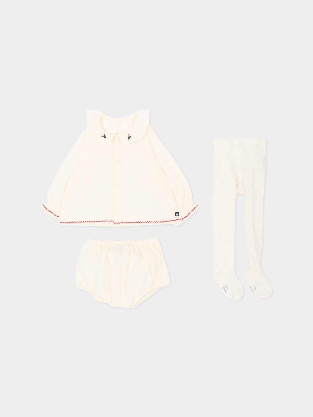 Completo nascita avorio per neonata,Petit Bateau,A0GLR 00