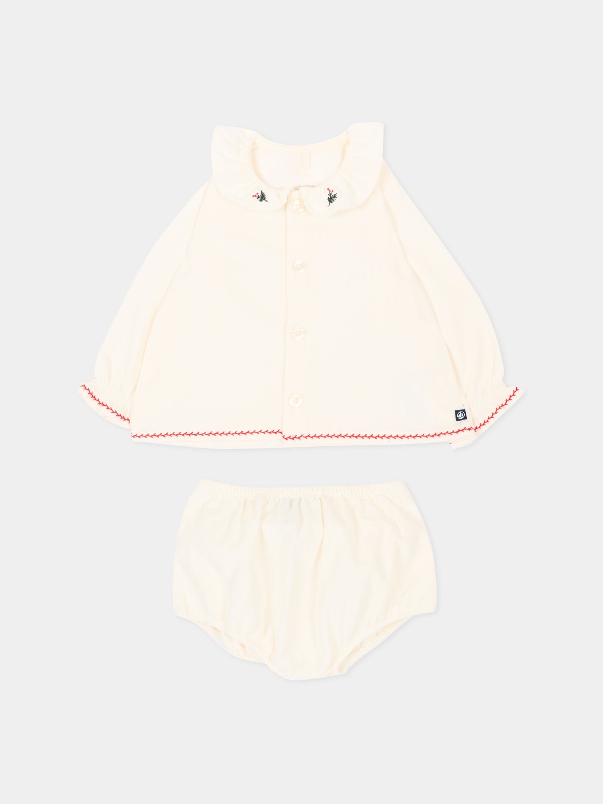 Completo nascita avorio per neonata,Petit Bateau,A0GLR 00