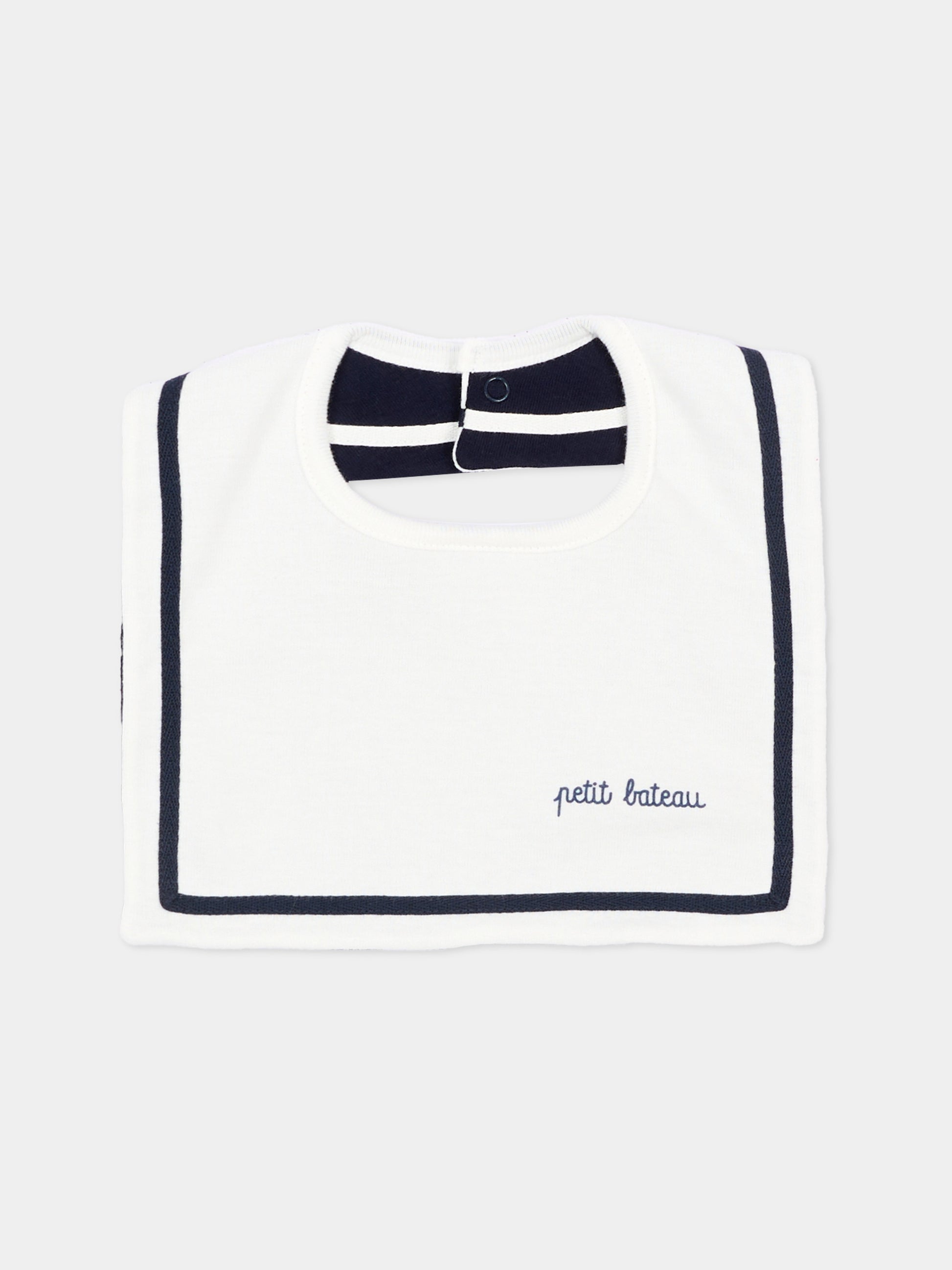 Bavaglino avorio per neonati,Petit Bateau,A0G9L 01