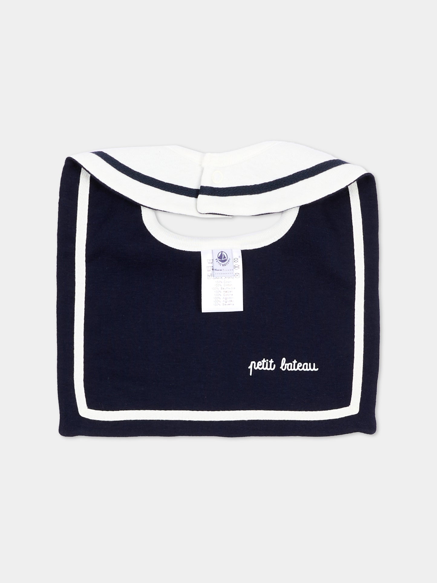 Bavaglino avorio per neonati,Petit Bateau,A0G9L 01