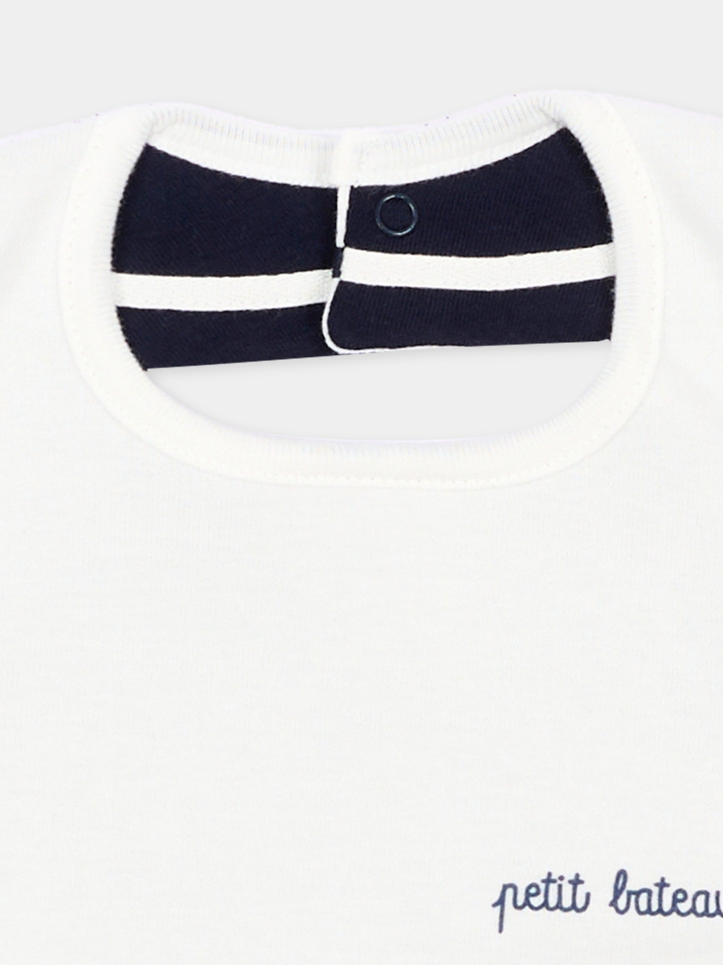 Bavaglino avorio per neonati,Petit Bateau,A0G9L 01
