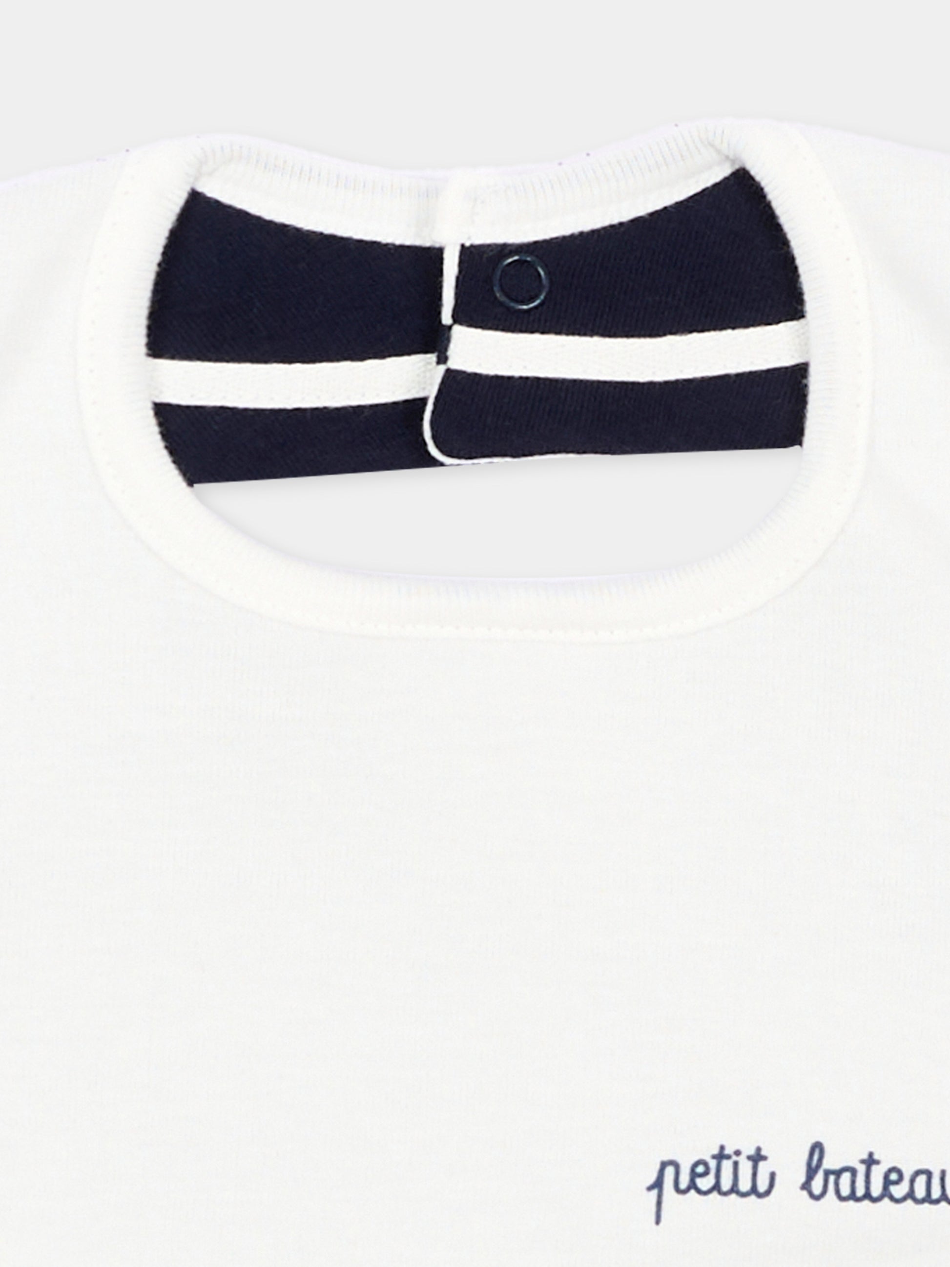 Bavaglino avorio per neonati,Petit Bateau,A0G9L 01