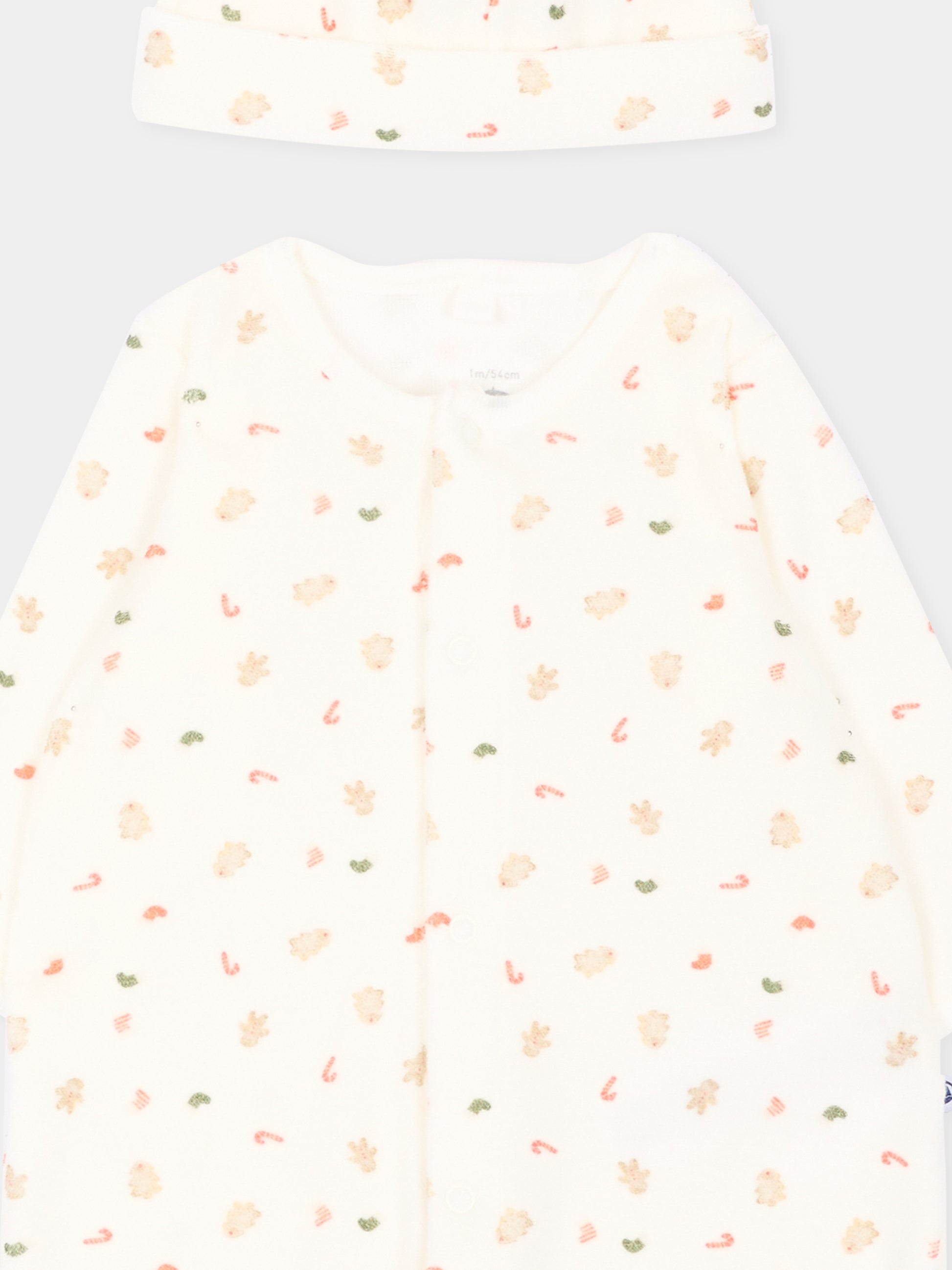 Set tutina avorio per neonata con fantasia,Petit Bateau,A0GDR 00