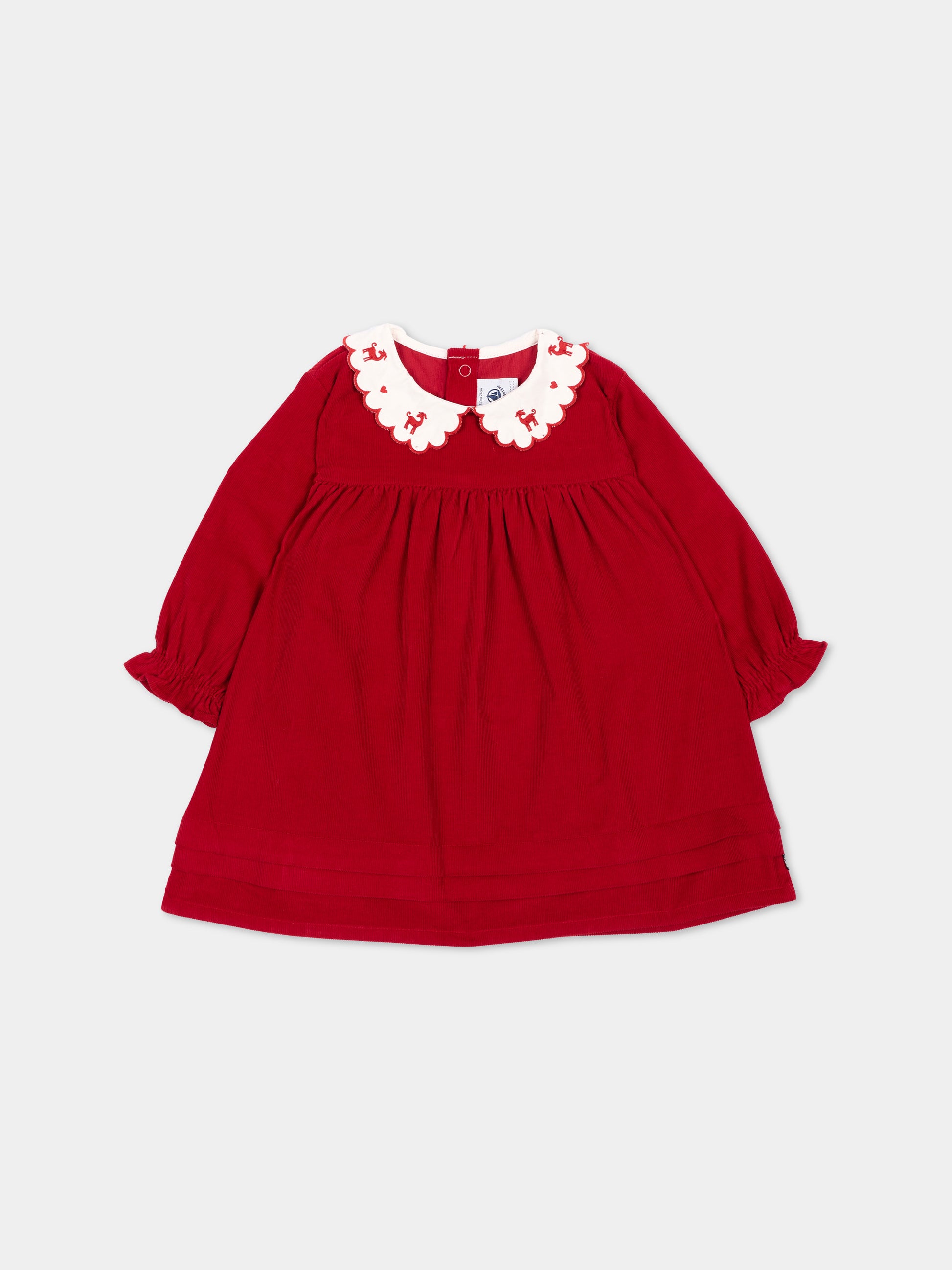 Abito rosso per neonata,Petit Bateau,A0GH4 01