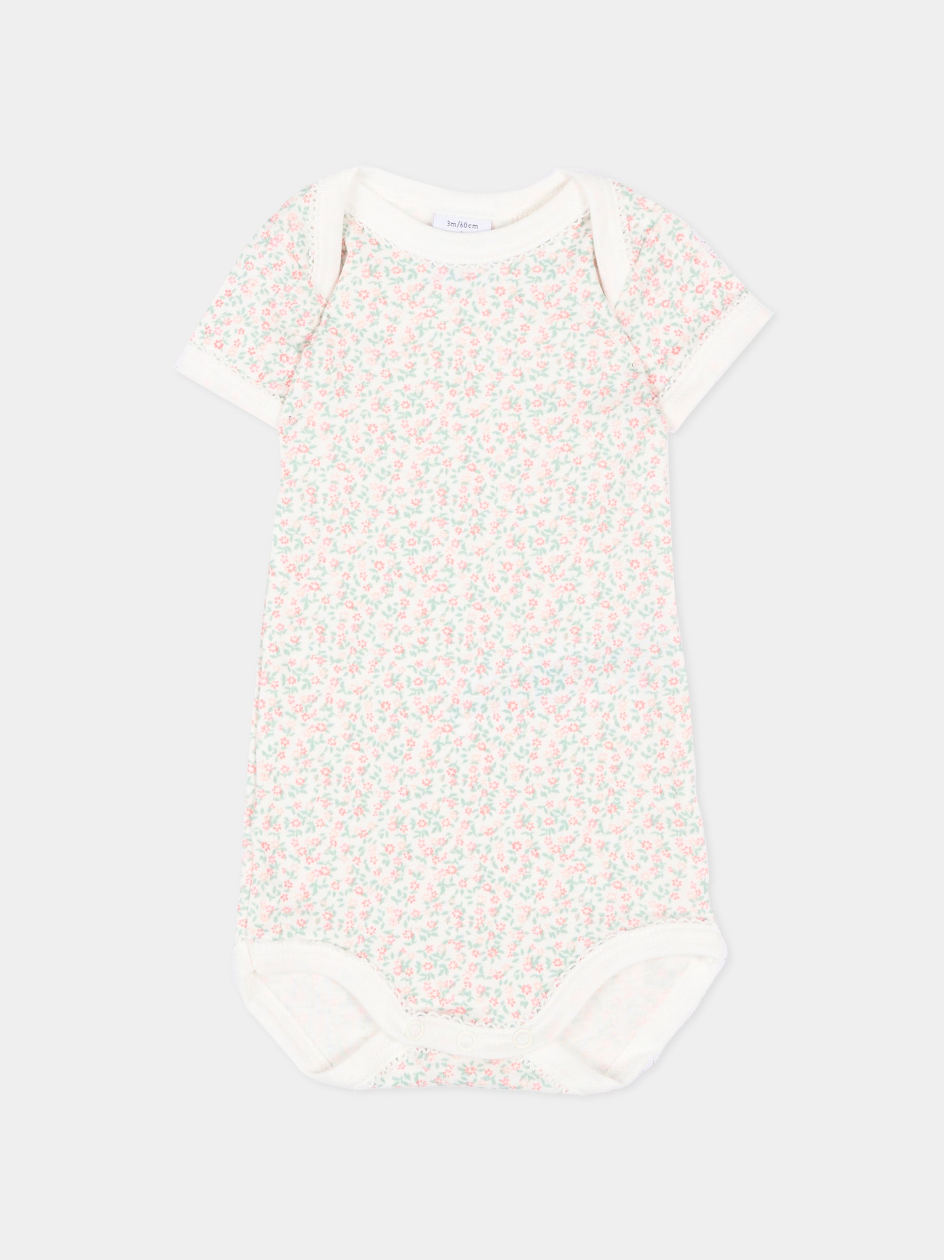 Body multicolor per neonata con stampa floreale,Petit Bateau,A0GYK 00