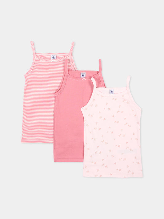 Canottiera rosa per bambina,Petit Bateau,A0GNC 00