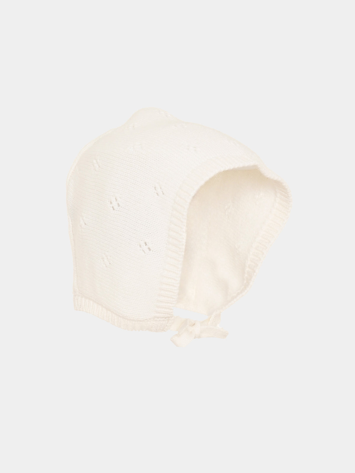 Cappello avorio traforato per neonata,Petit Bateau,A0GRB 01