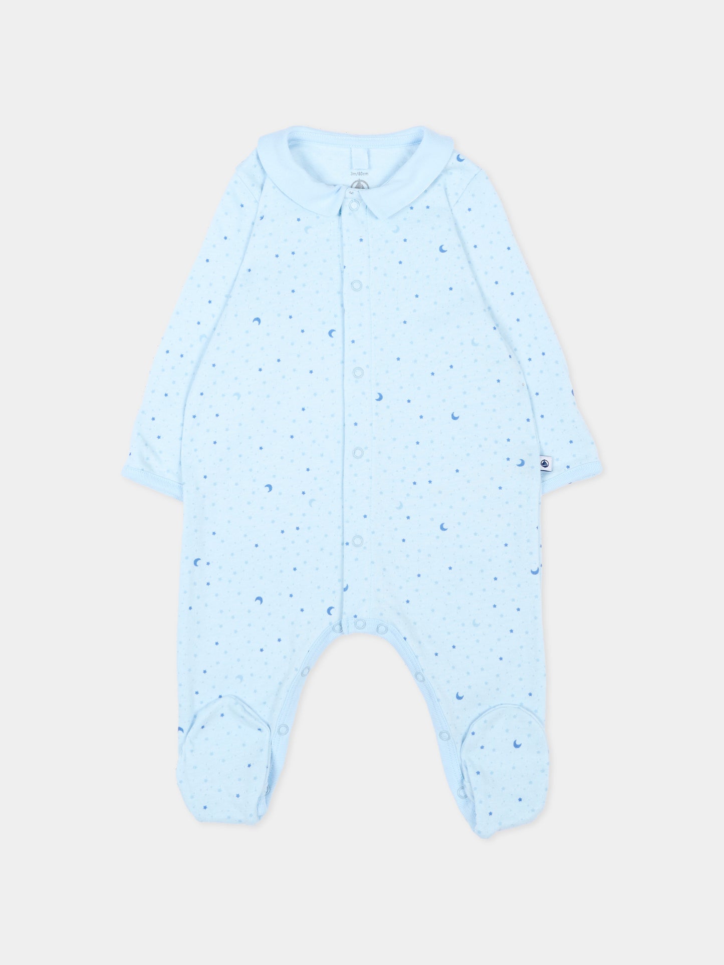 Tutina azzurra per neonato con stelle,Petit Bateau,A0GGR 01