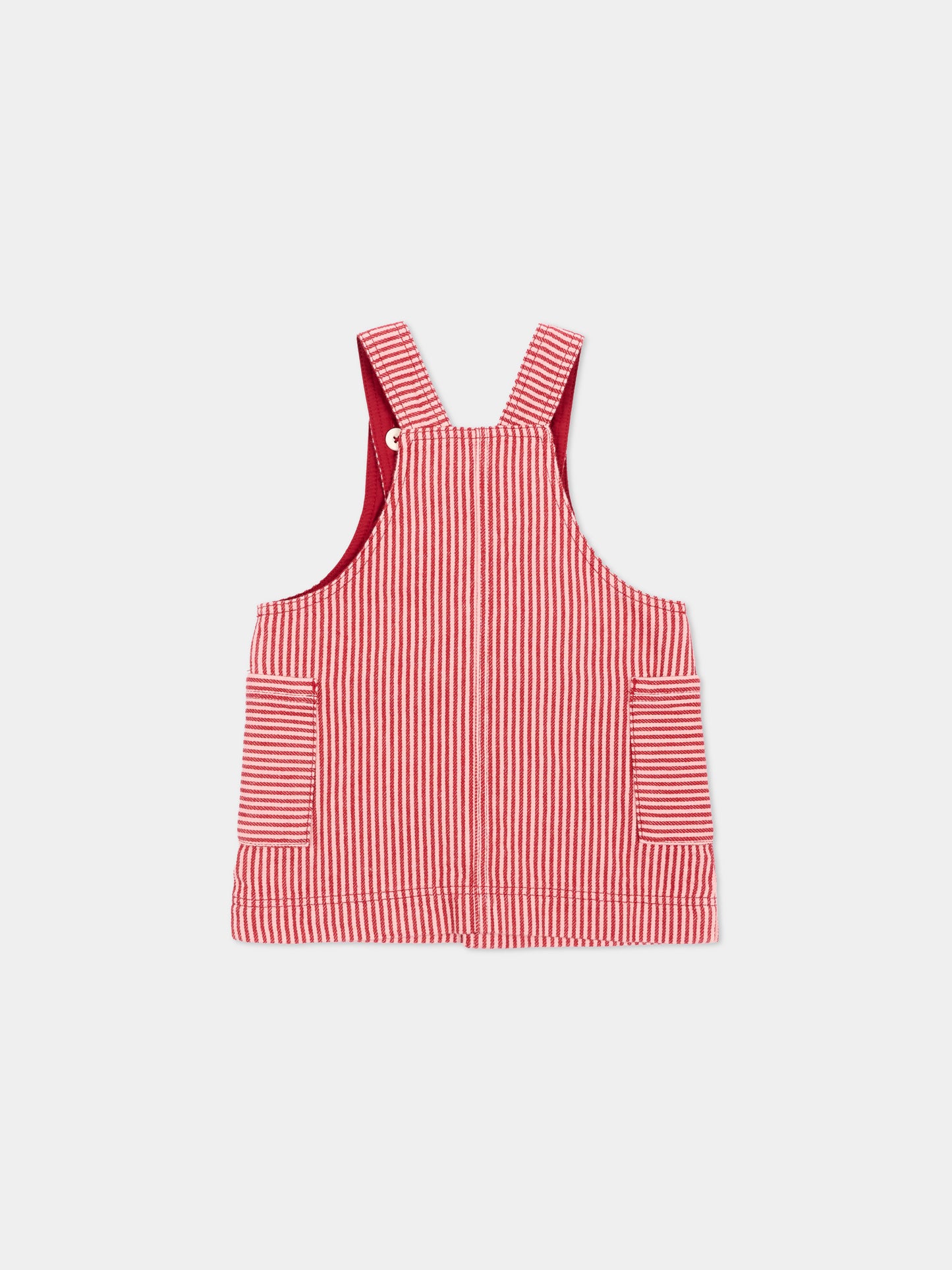 Vestito bordeaux per neonata a righe,Petit Bateau,A0GEC 01