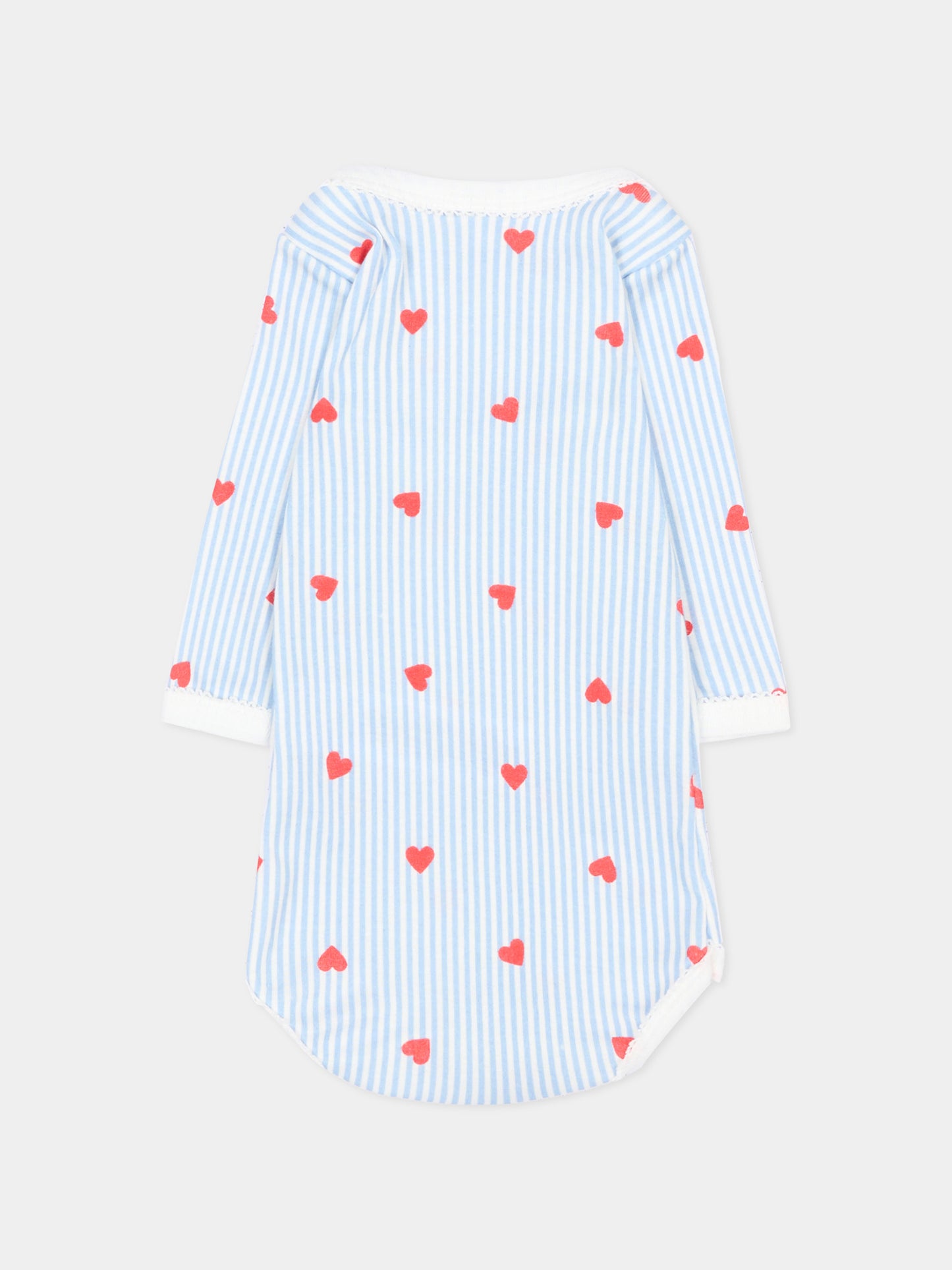 Body multicolor per neonata con cuori,Petit Bateau,A0GYS 00