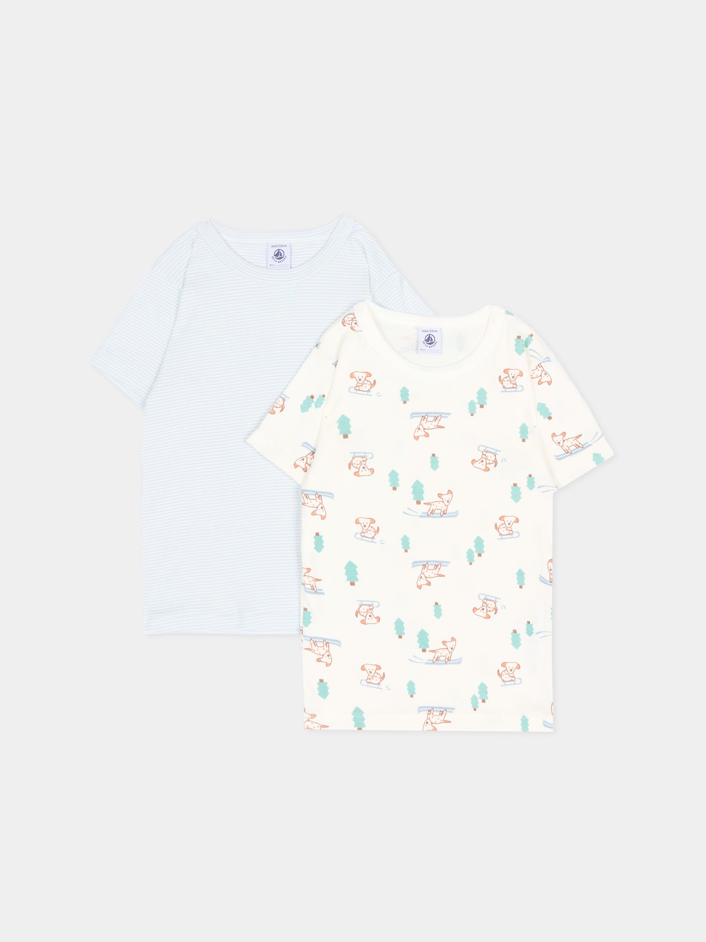 Canottiere a manica corta multicolor per bambino,Petit Bateau,A0GV0 00