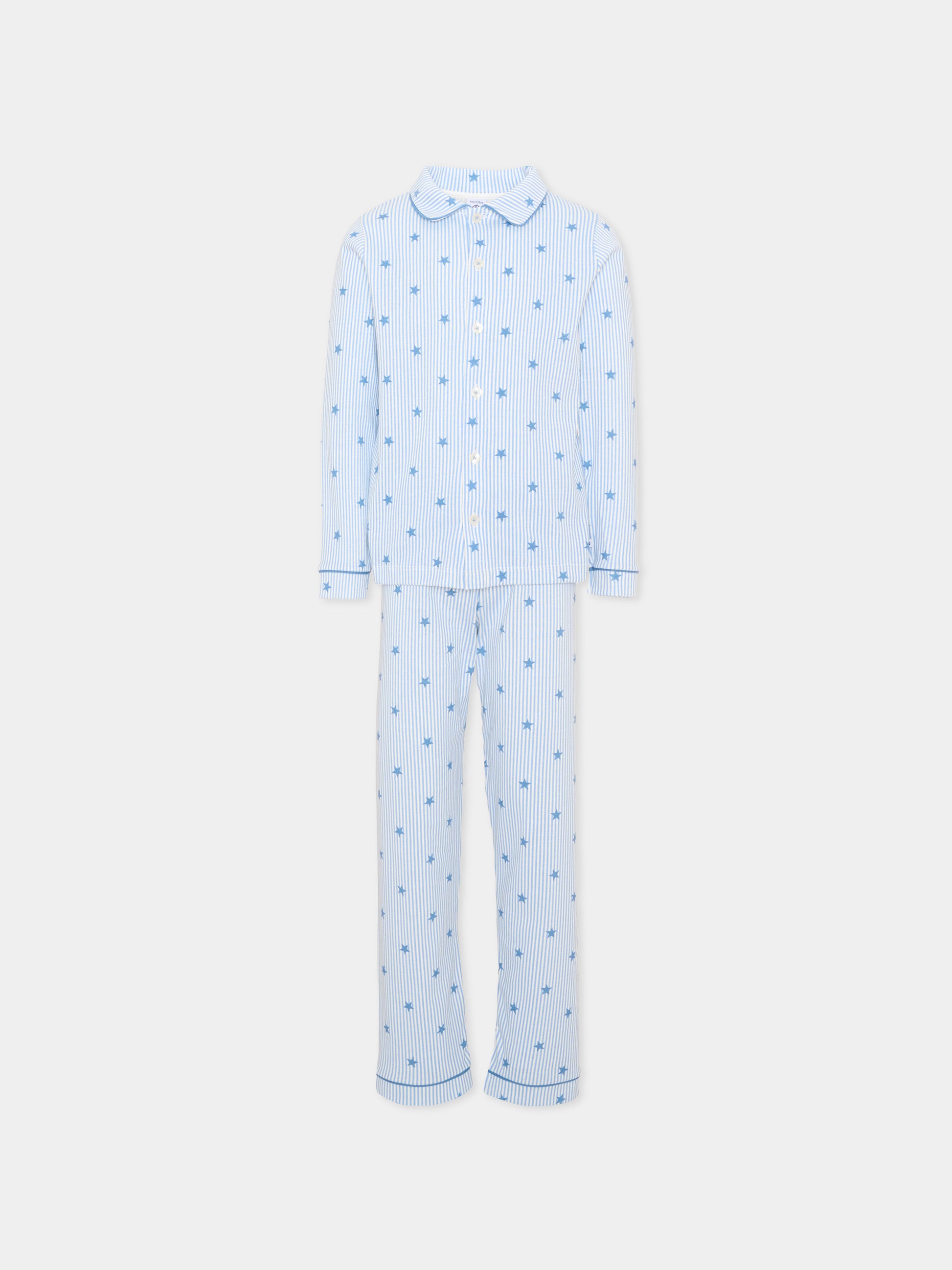 Pigiama celeste per bambino con stelle,Petit Bateau,A0GHA 01