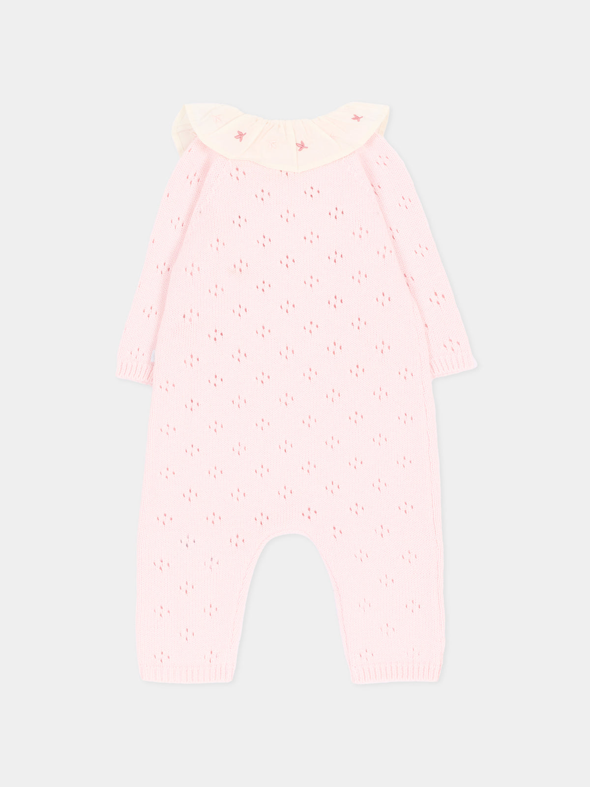 Tutina rosa per neonata con ricami,Petit Bateau,A0GCQ 01