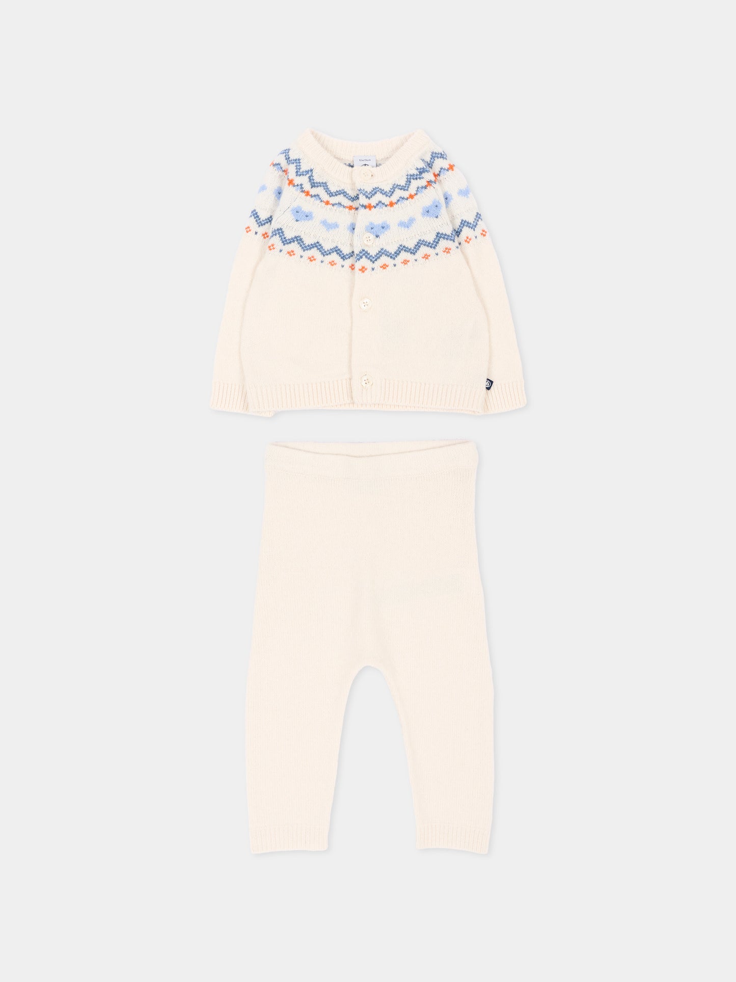 Completo nascita avorio per neonato,Petit Bateau,A0GNU 01