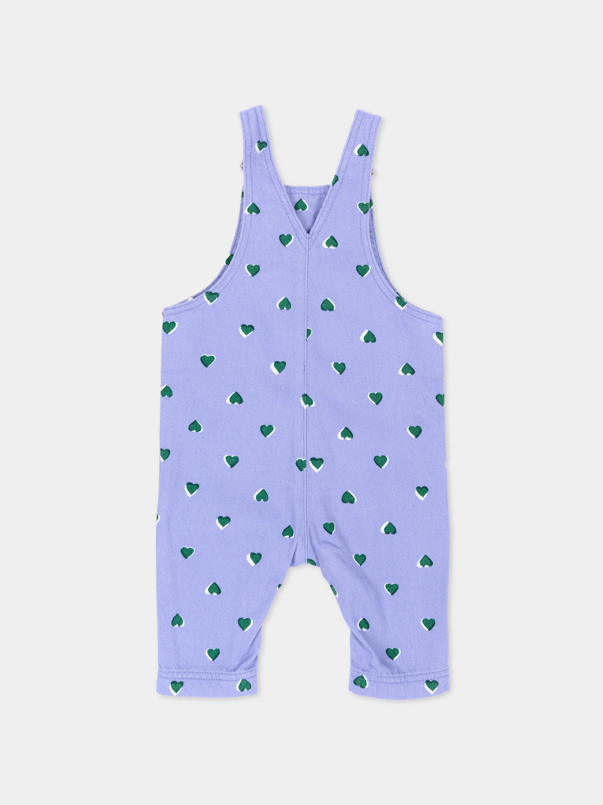 Salopette lilla per neonata con cuori,Petit Bateau,A0GPA 01