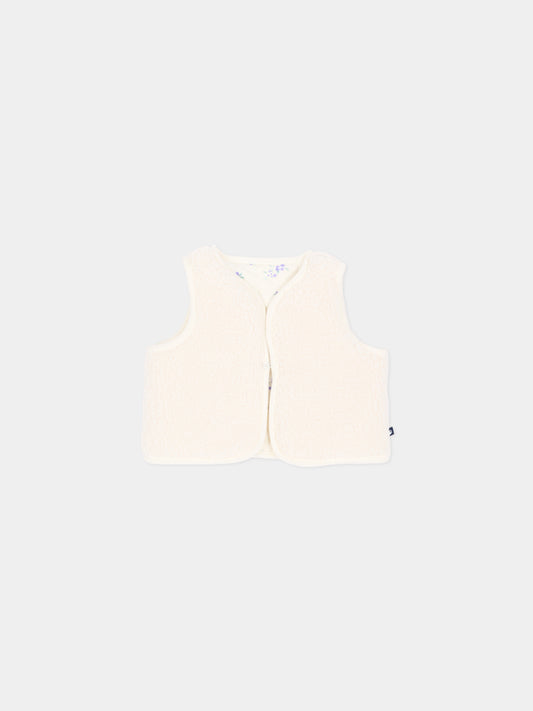 Gilet avorio per neonata,Petit Bateau,A0GIK 01
