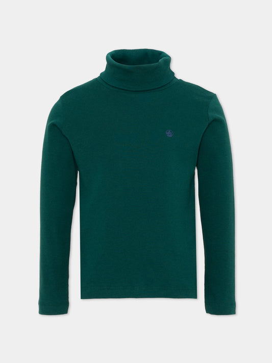 Dolcevita verde per bambini con logo,Petit Bateau,A0GVF 13