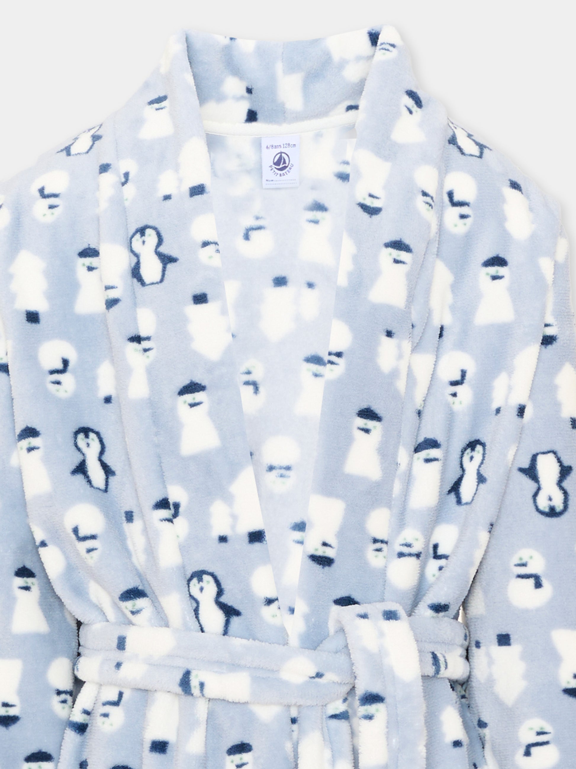 Vestaglie azzurra con pinguini per bambini,Petit Bateau,A0GDD 03