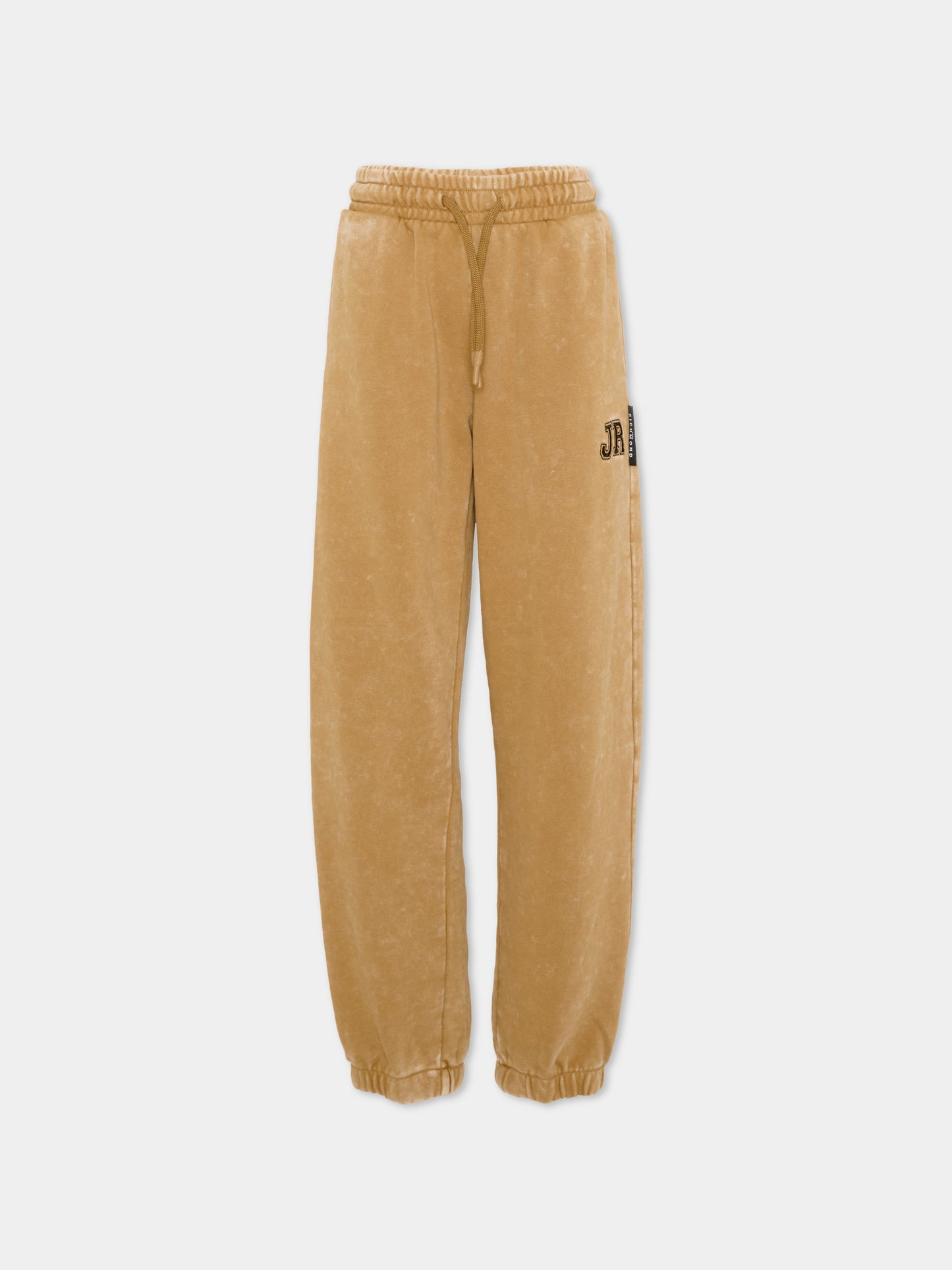 Pantalone beige per bambino con logo,Richmond,RBA26037PA KHAKI_PALE KHAKI PALE