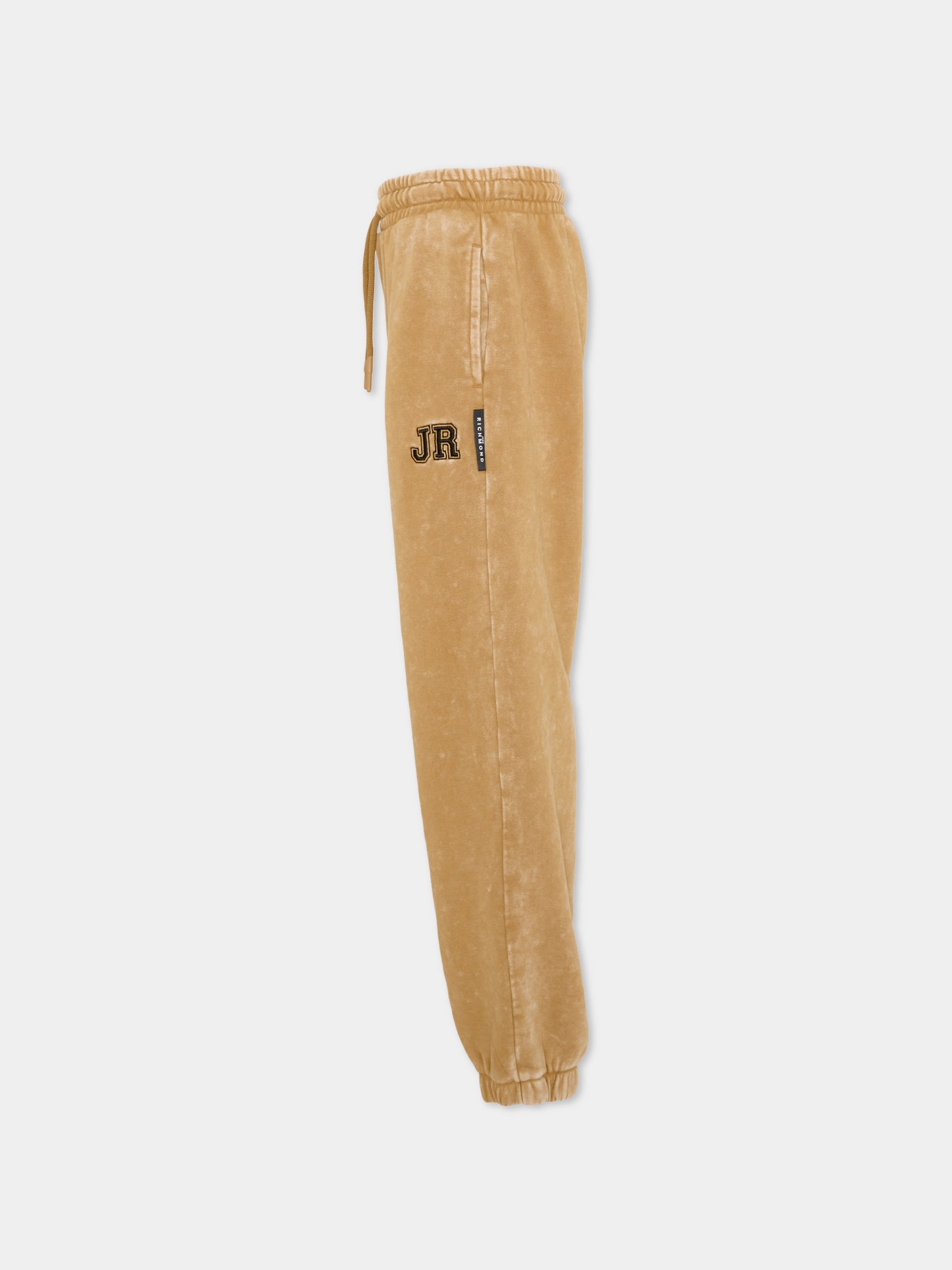 Pantalone beige per bambino con logo,Richmond,RBA26037PA KHAKI_PALE KHAKI PALE