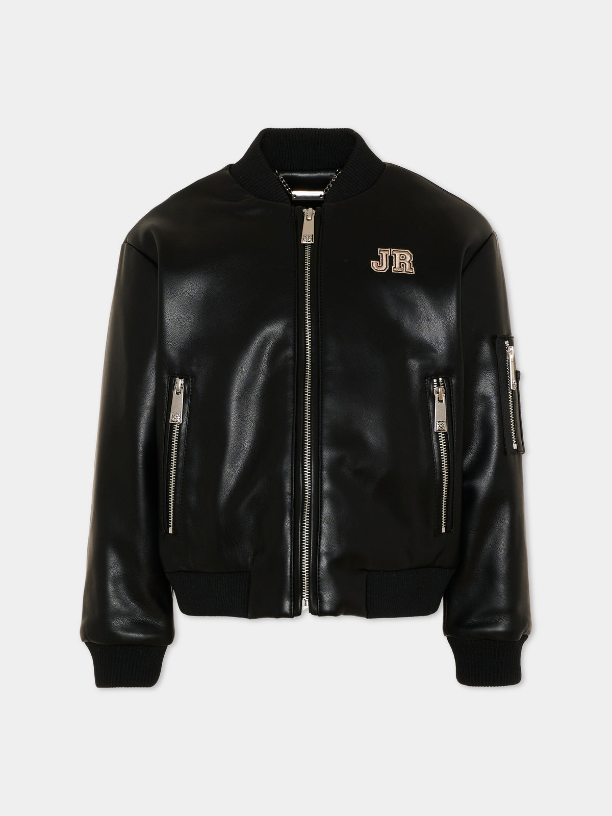 Bomber nero per bambino con logo,Richmond,RBA26064GB BLACK BLACK