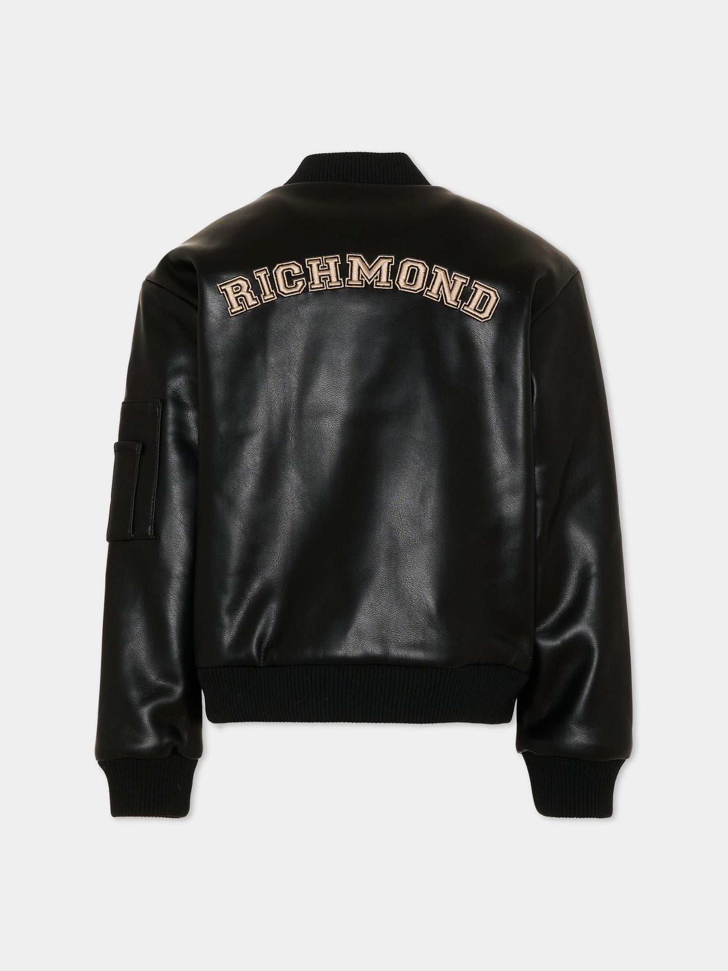 Bomber nero per bambino con logo,Richmond,RBA26064GB BLACK BLACK
