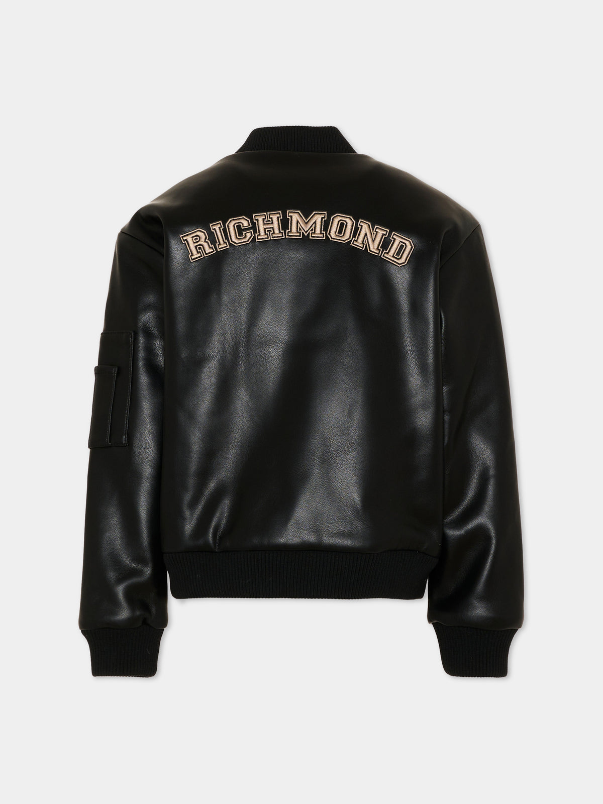 Bomber nero per bambino con logo,Richmond,RBA26064GB BLACK BLACK