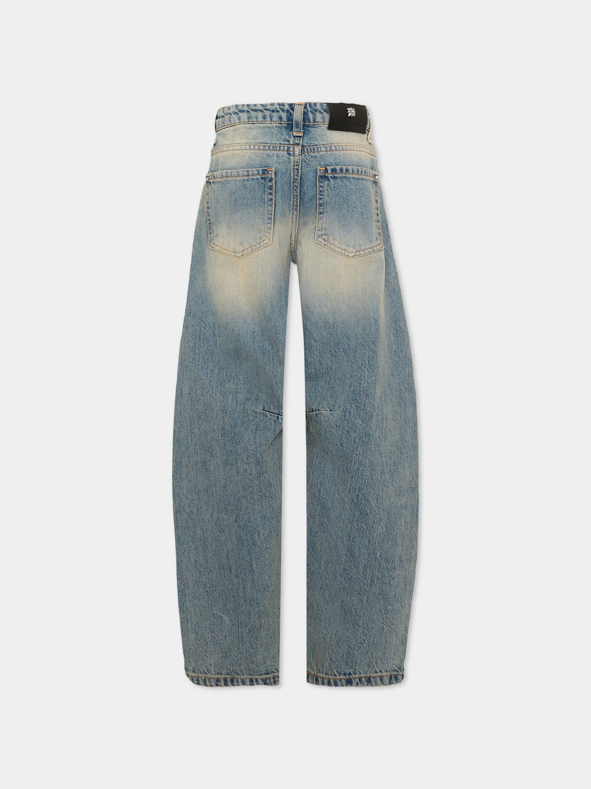 Jeans denim per bambino con logo,Richmond,RBA26151JE D.SAND DENIM SAND