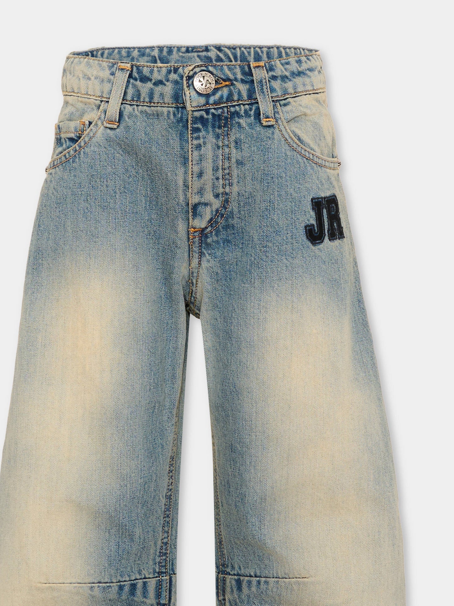 Jeans denim per bambino con logo,Richmond,RBA26151JE D.SAND DENIM SAND