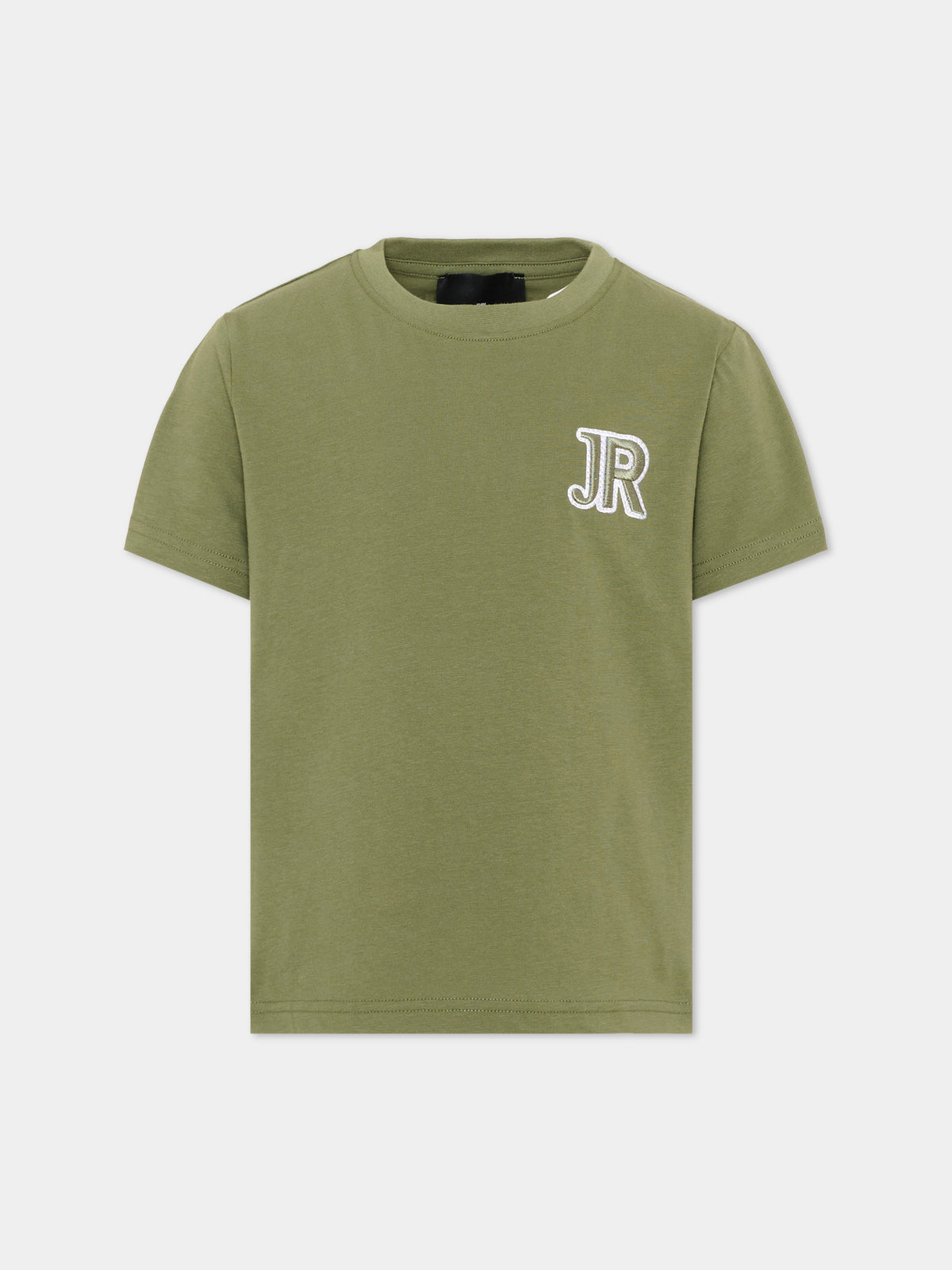 T-shirt verde per bambino con logo,Richmond,RBA26008TS OLIVE OLIVE