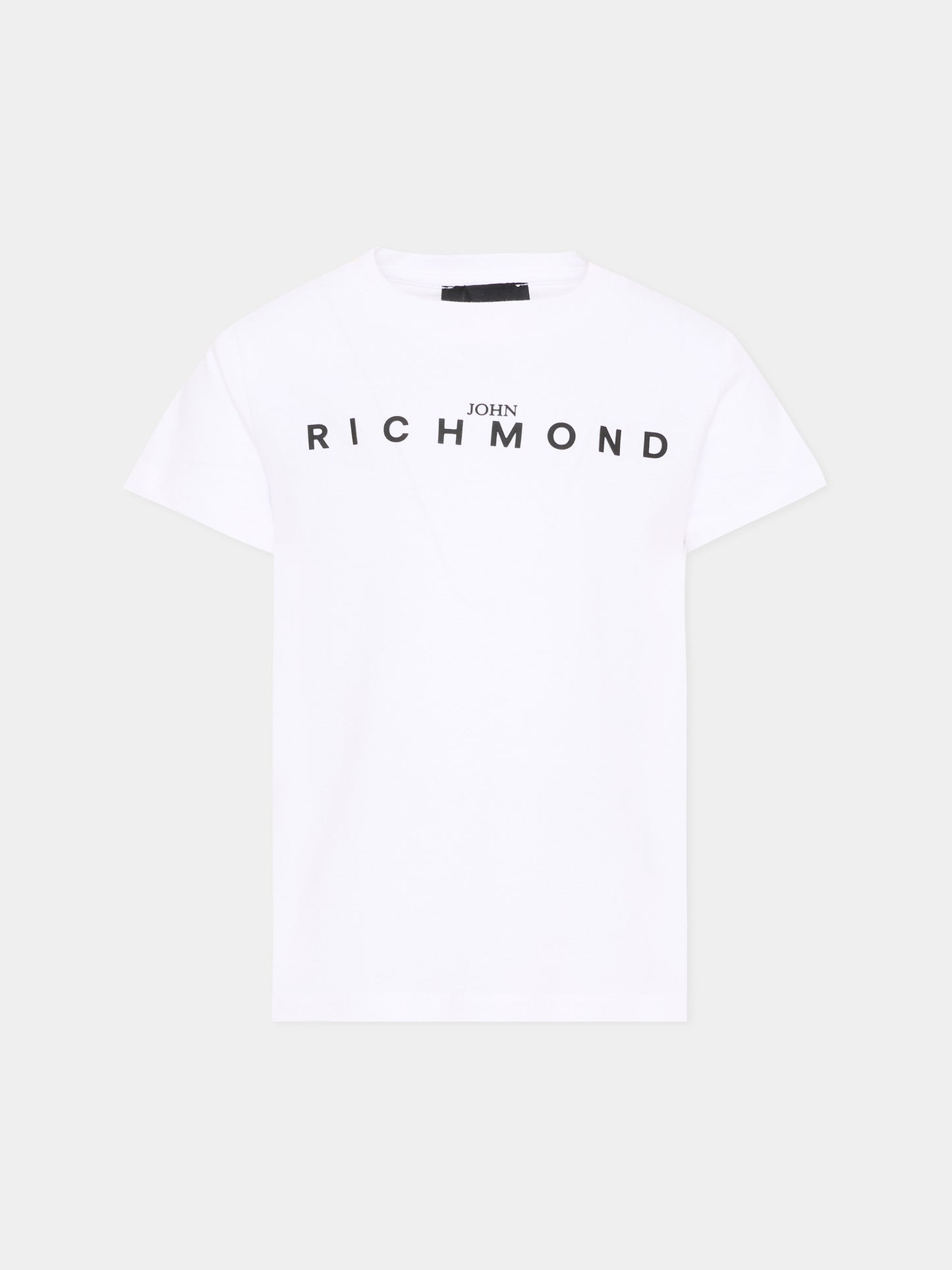 T-shirt bianca per bambini con logo,Richmond,RBA26009TS WHITE WHITE