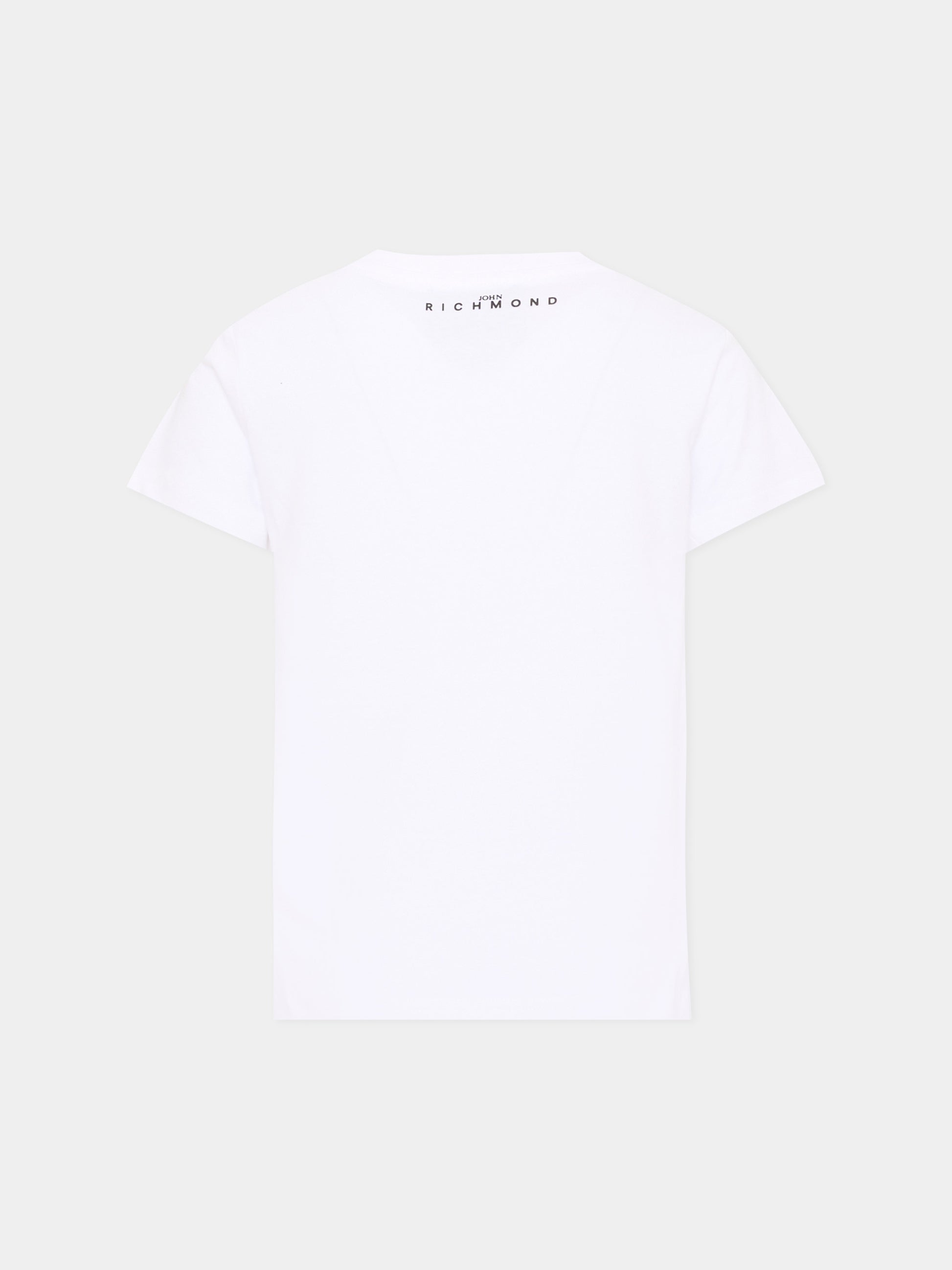 T-shirt bianca per bambini con logo,Richmond,RBA26009TS WHITE WHITE