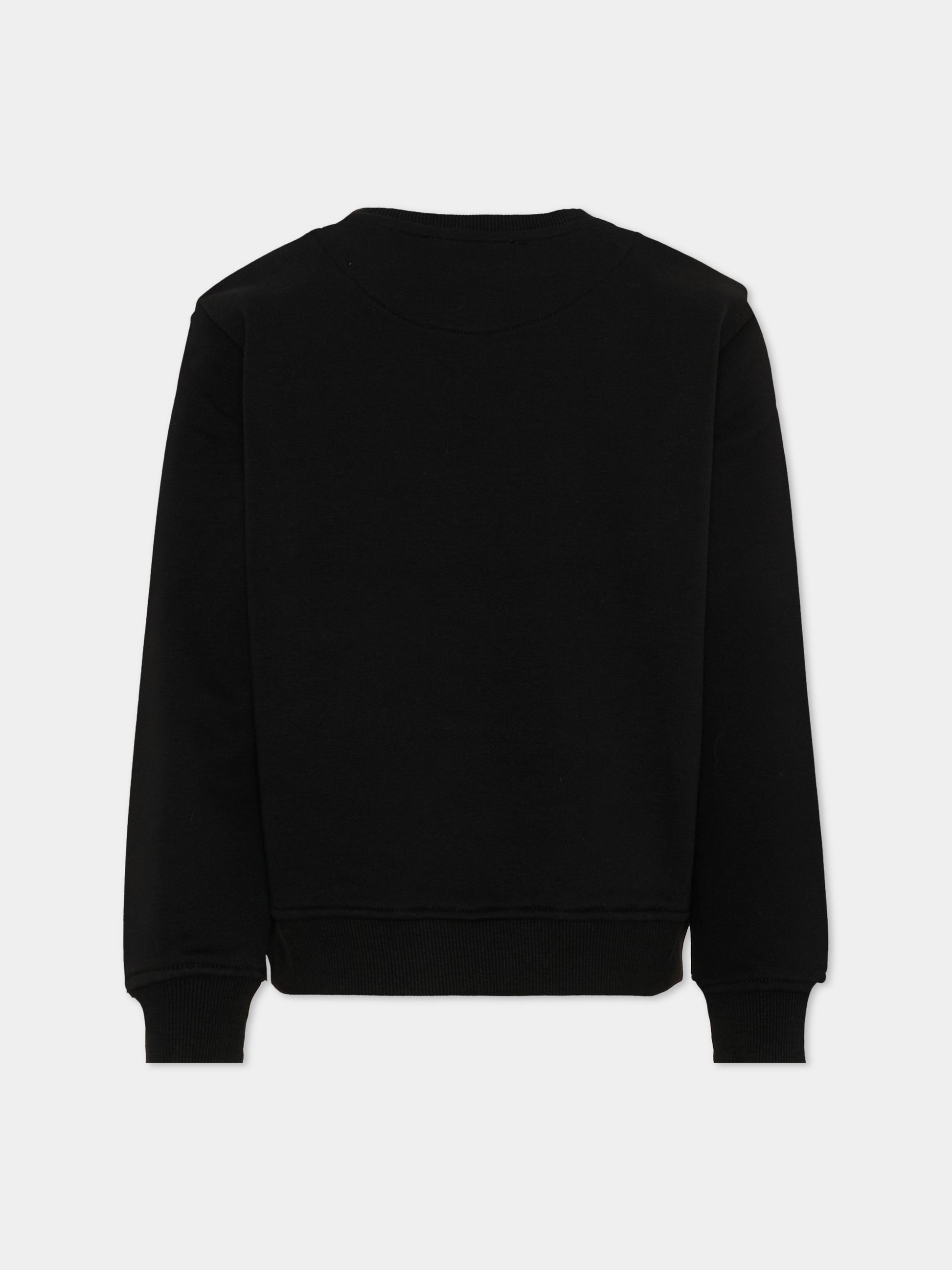 Felpa nera per bambini con logo,Richmond,RBA26176FE BLACK BLACK