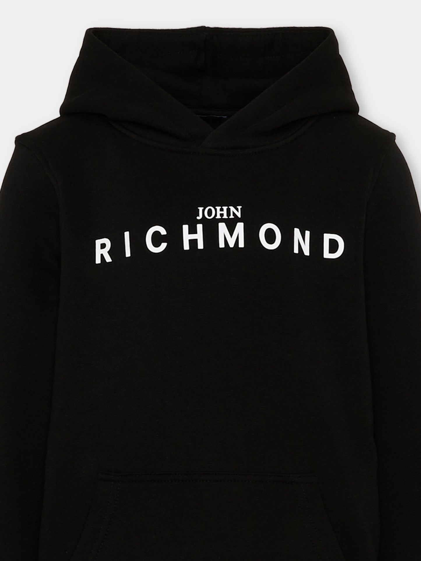 Completo sportivo nero per bambino con logo,Richmond,RBA26007CF BLACK/BLK BLACK