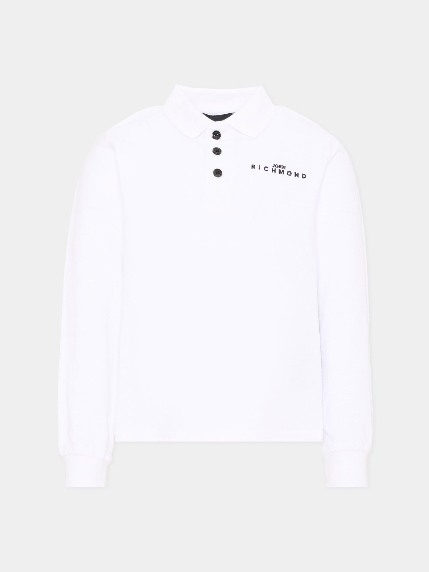 Polo bianca per bambino con logo,Richmond,RBA26161PO WHITE WHITE