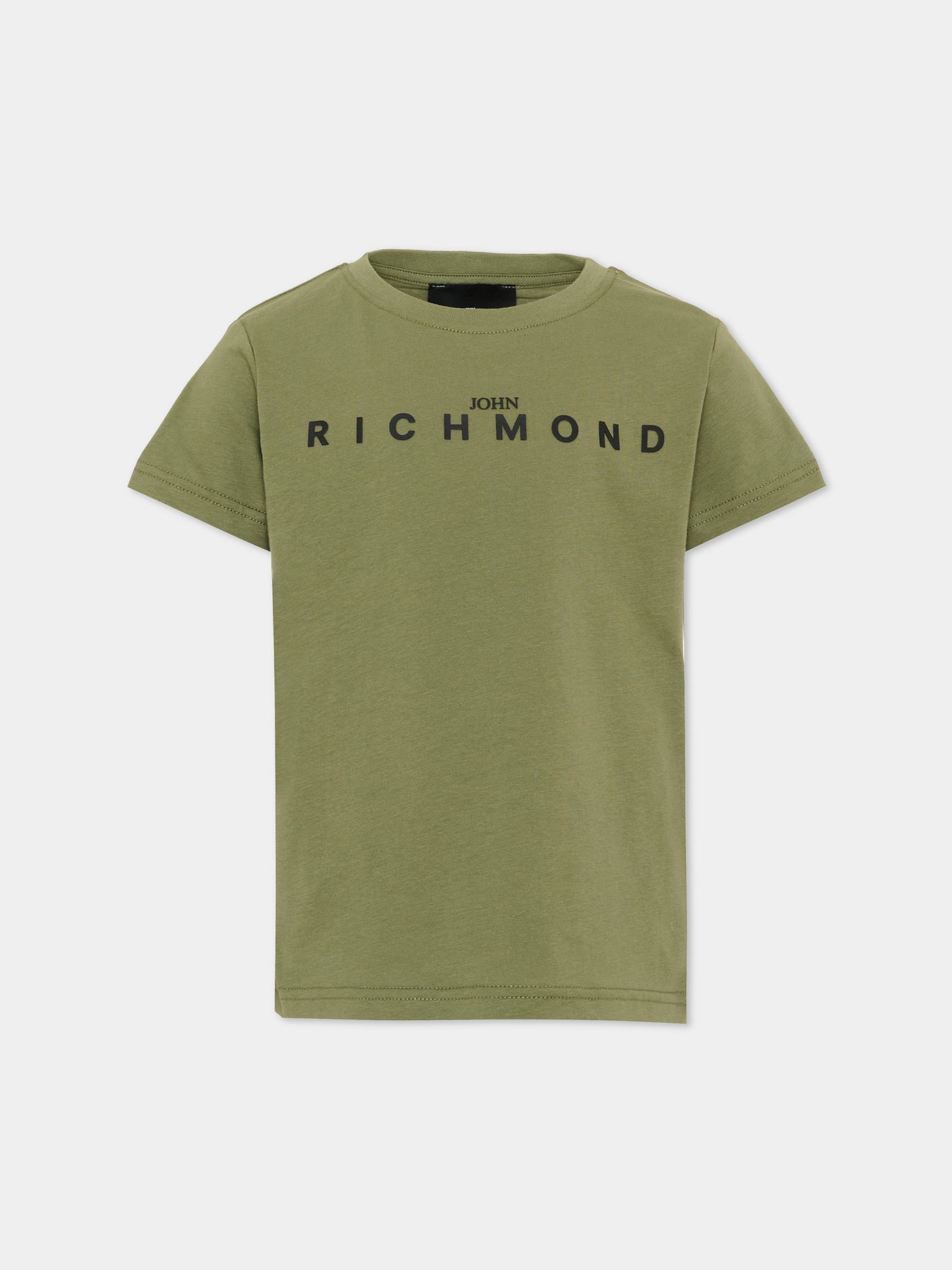 T-Shirt verde per bambino con logo,Richmond,RBA26009TS OLIVE OLIVE